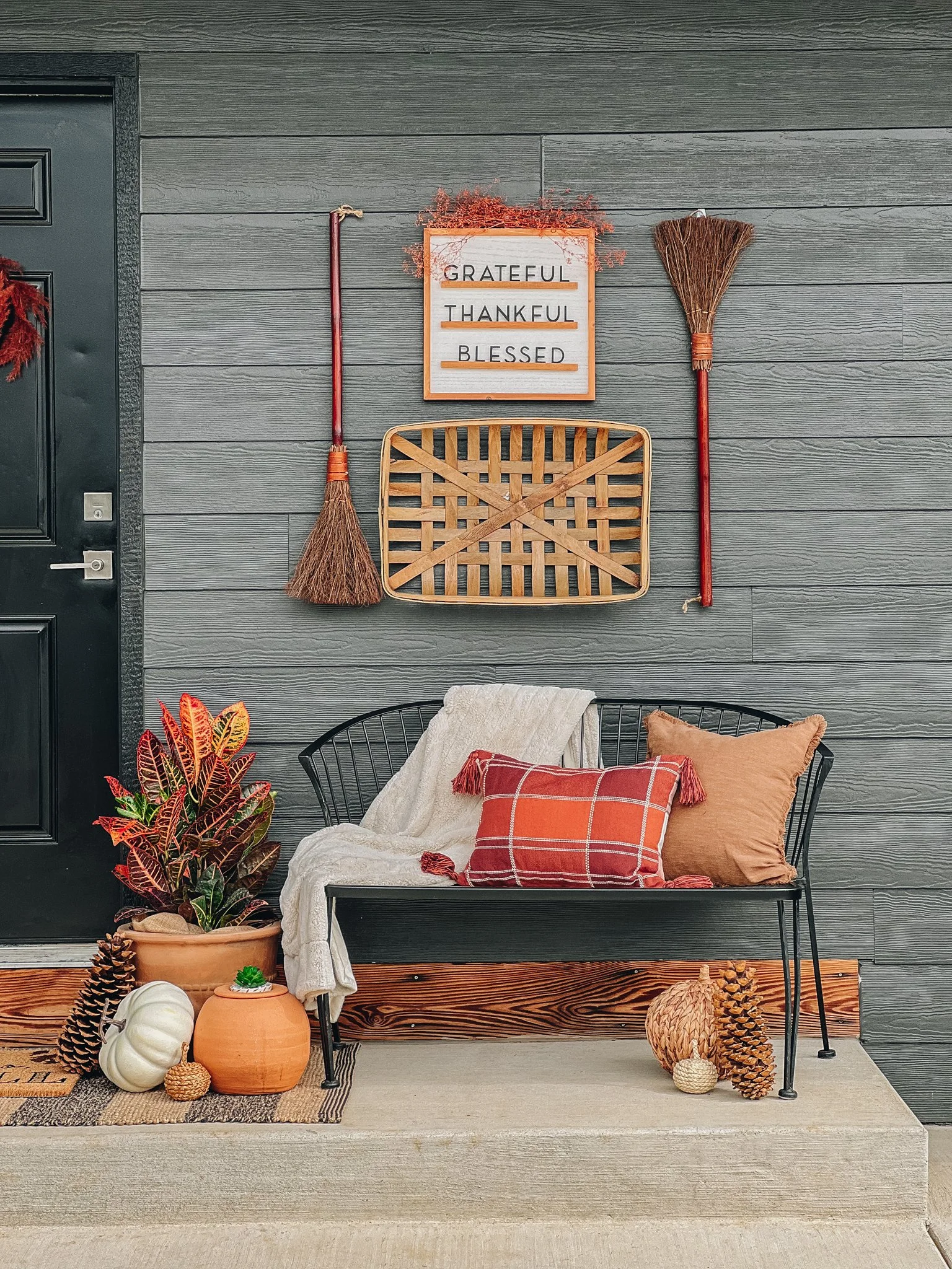 How to Easily Transition Your Halloween Porch Decor into a Thanksgiving Welcome — Bindle & Brass Trading Company
