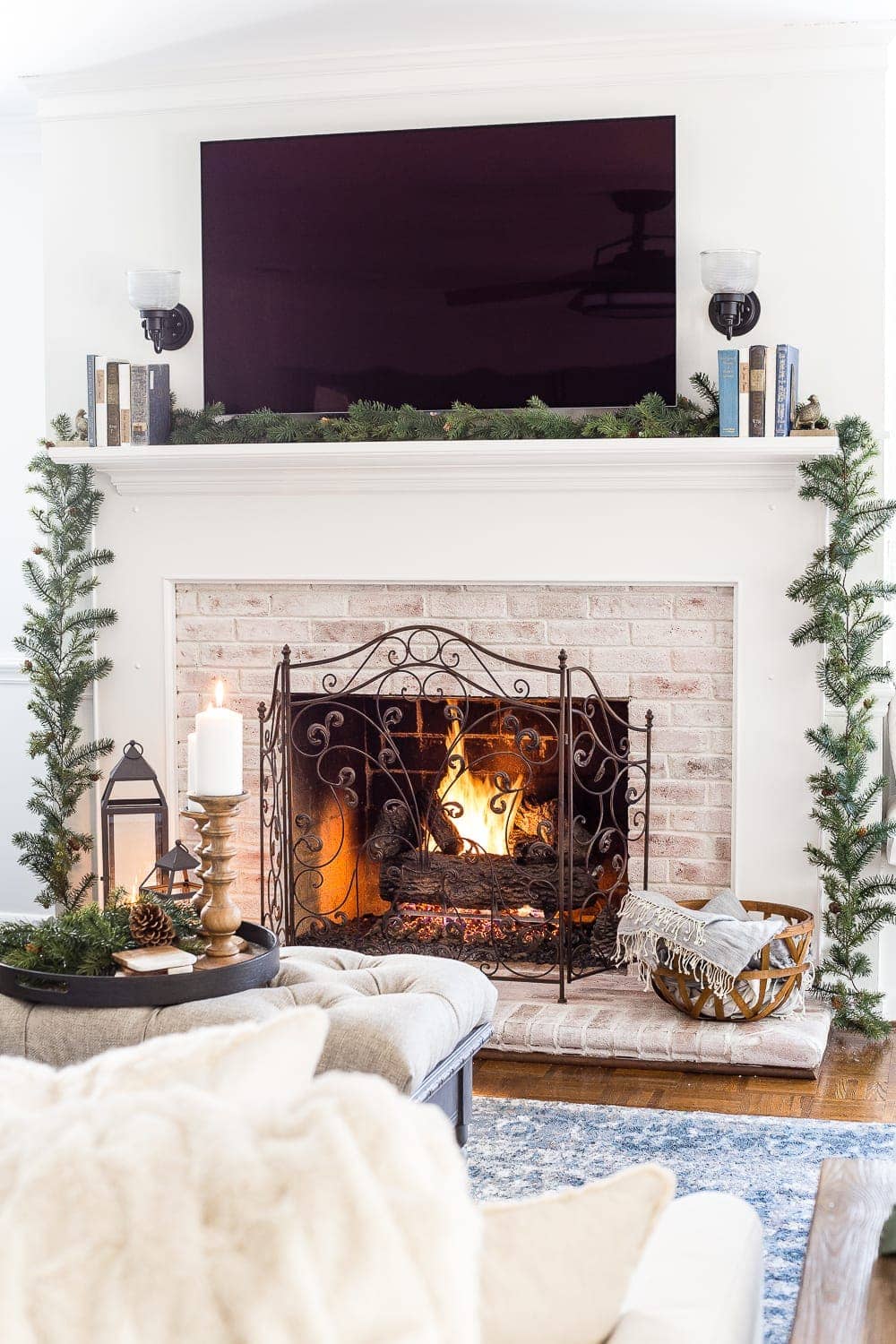 How to Make Beautiful DIY Mantel Garland for Christmas - Bless'er House