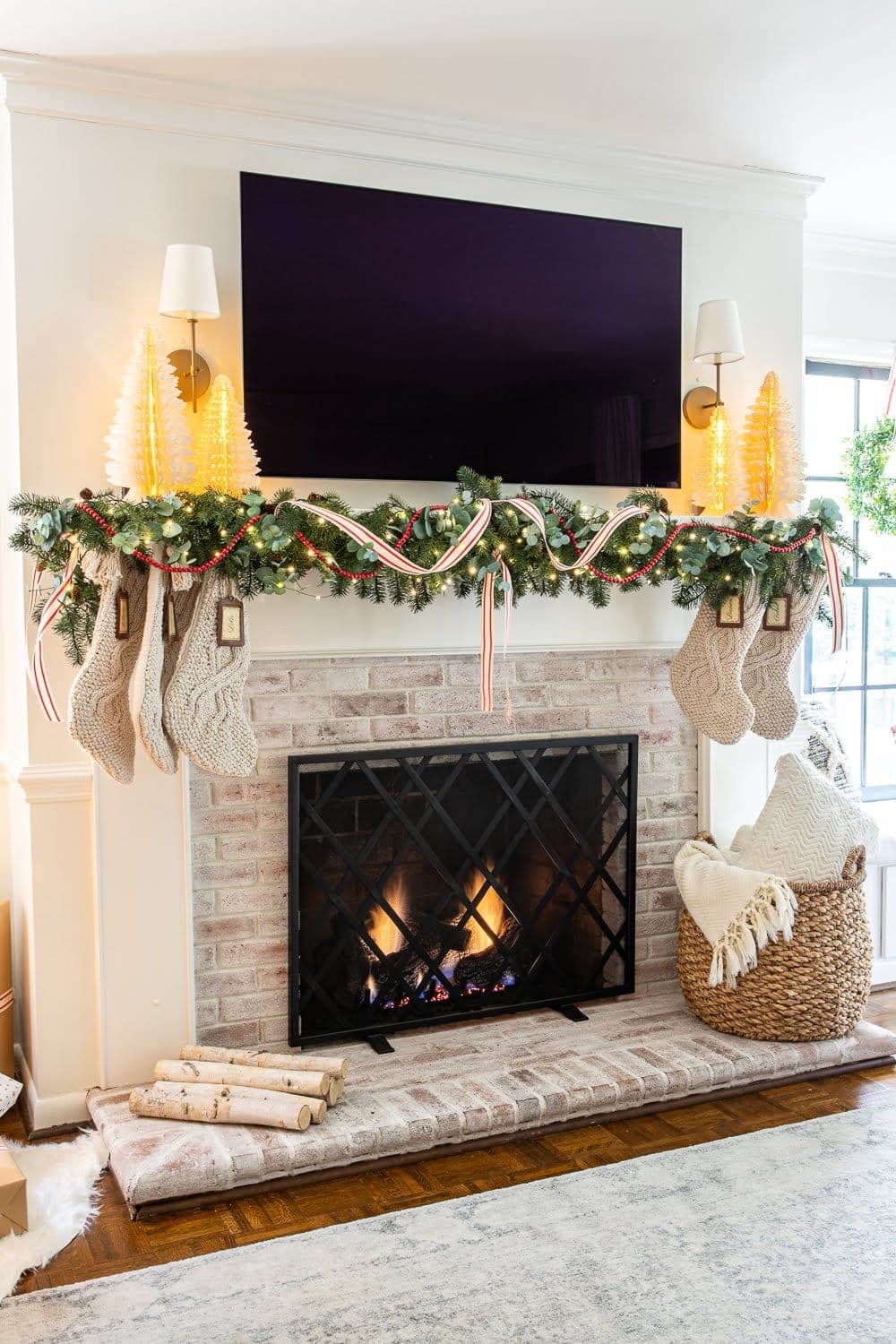 How to Make Beautiful DIY Mantel Garland for Christmas - Bless'er House