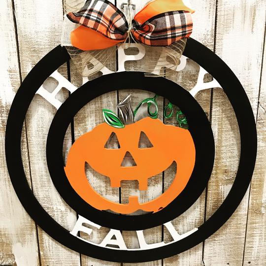 Lantern Door Hanger Hand Painted Jack O' Lantern Door Hanger, Halloween Porch Decor