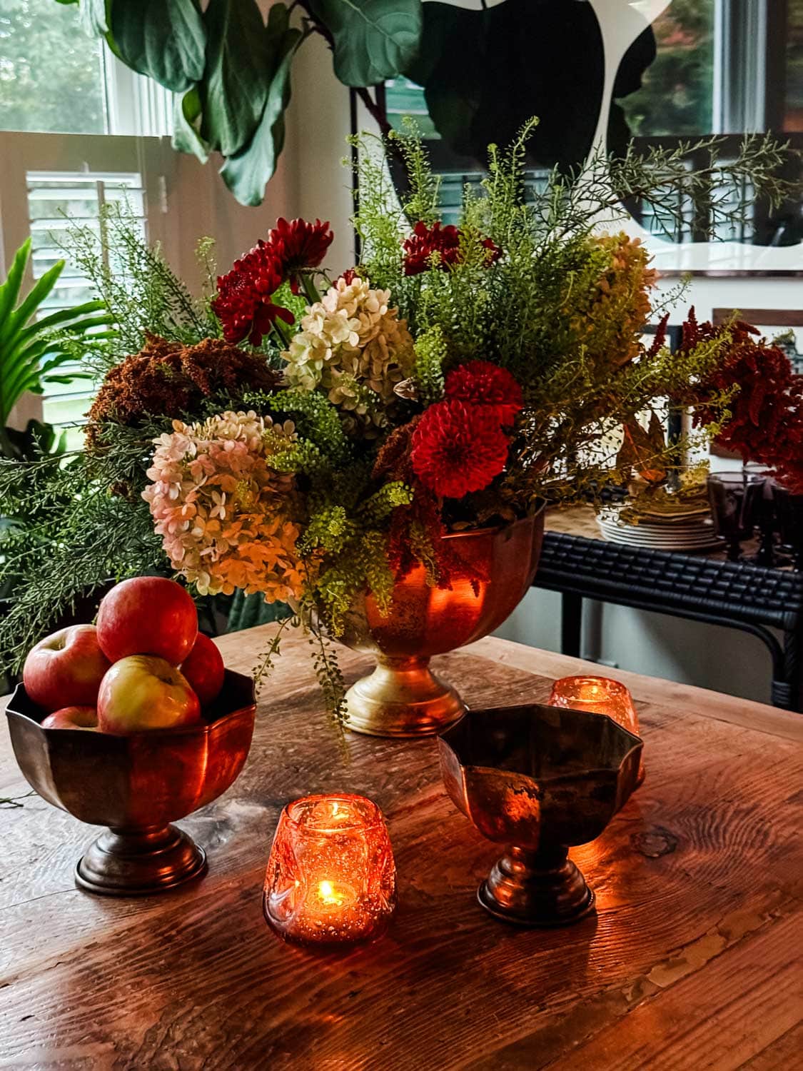 Make a Fall Centerpiece with Trader Joe's Flowers | Most Lovely Things