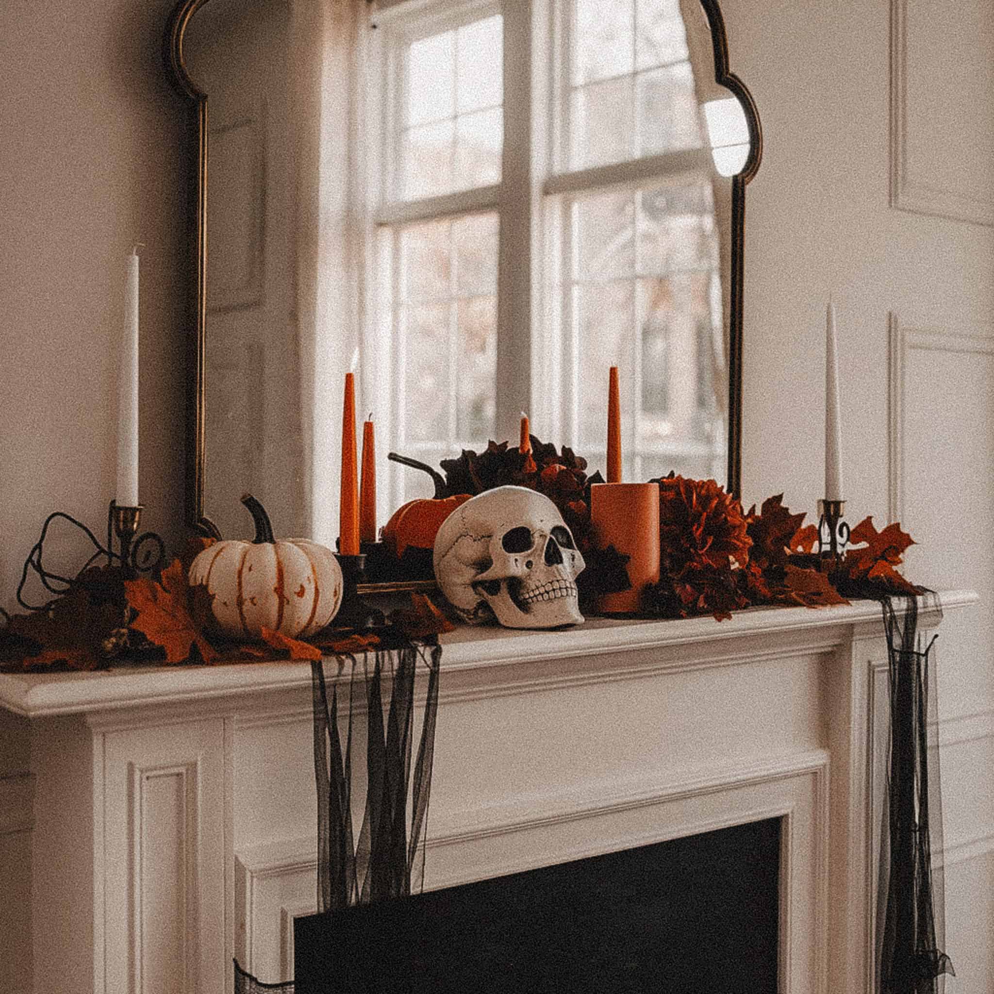 Mantel Decor Halloween Two Ways To Dress Up Your Fireplace And Mantel For Halloween HGTV