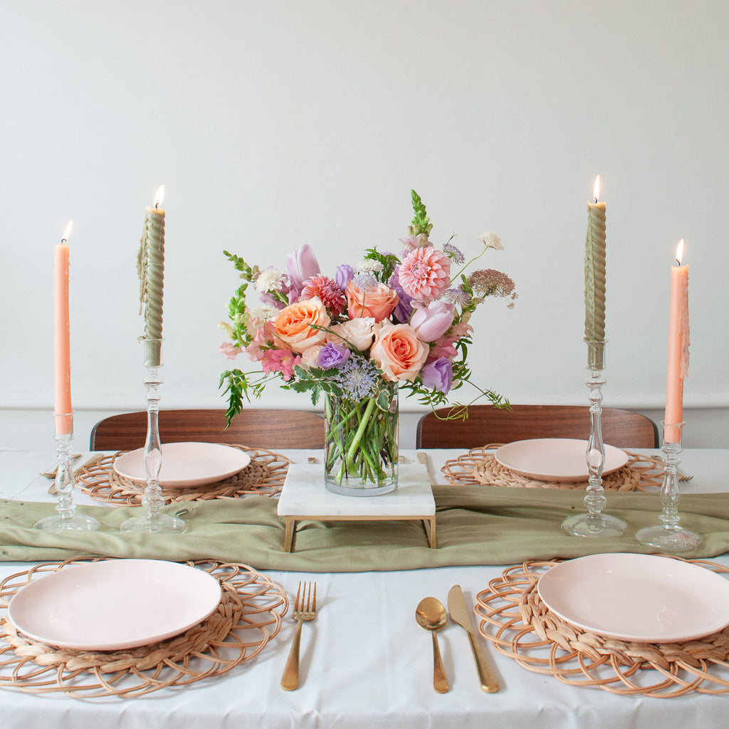 Modern Dining Room Center Piece Modern Dining Table: Lit Candle Advent Wreath Centerpiece And Stylish Chairs