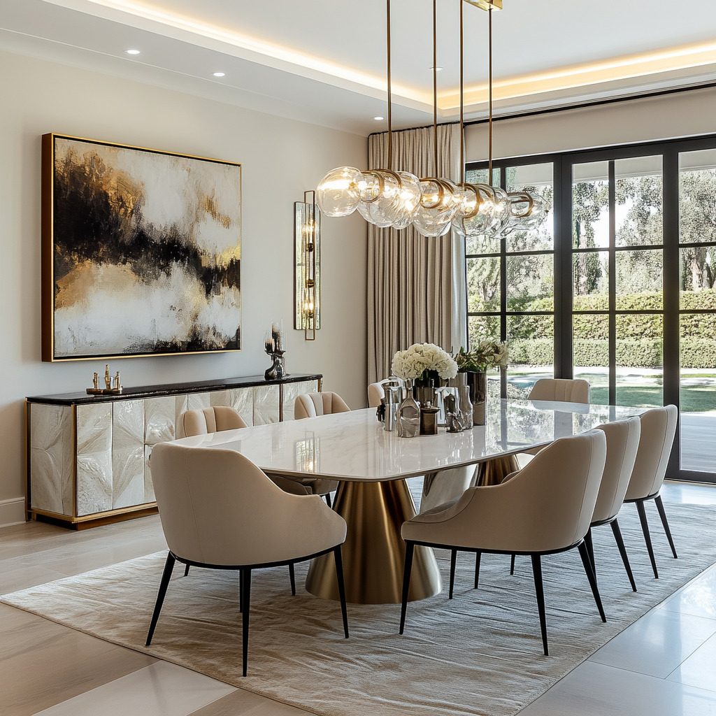 Modern Luxury Dining Room Ideas: Minimal Pieces, Rich Look