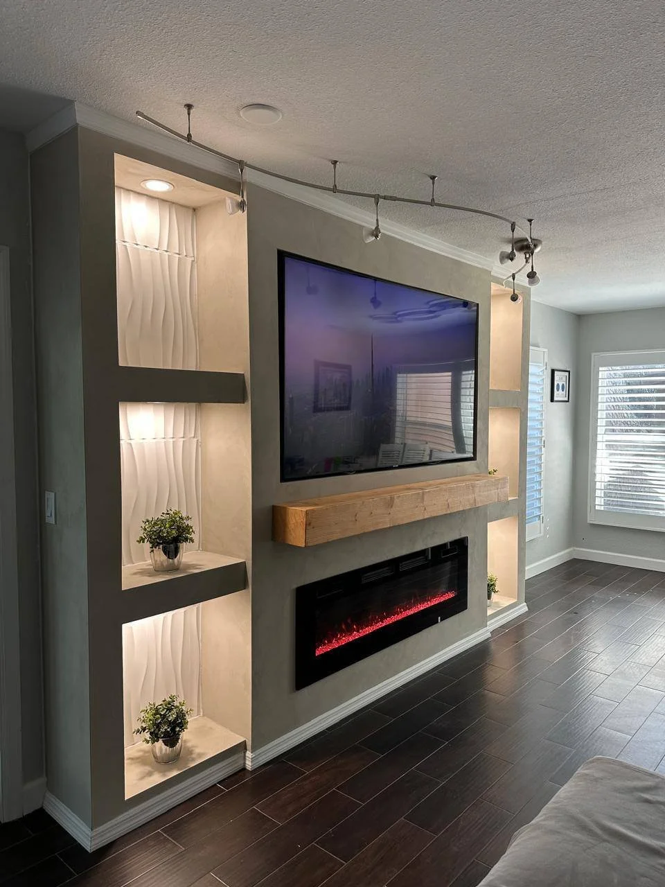 Modern Niche Media Wall with Fireplace | Daytona Beach FL