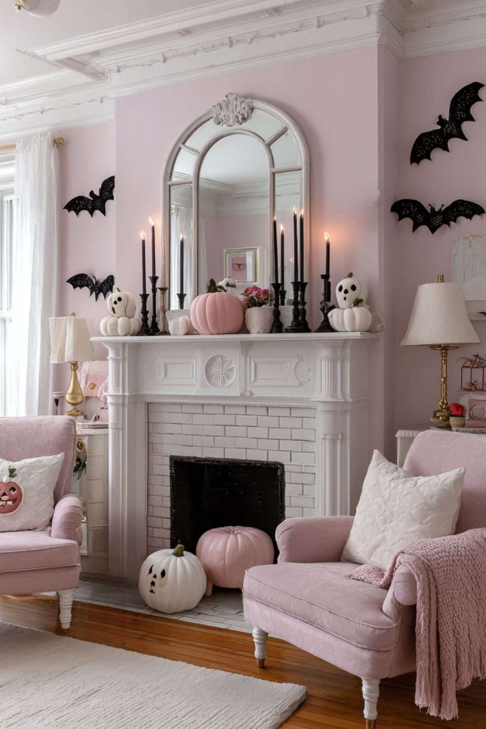 Pink Accents Black White And Pink Living Room Ideas Pink-tastic Halloween: 13 Stylish Pink Halloween Decor Ideas You