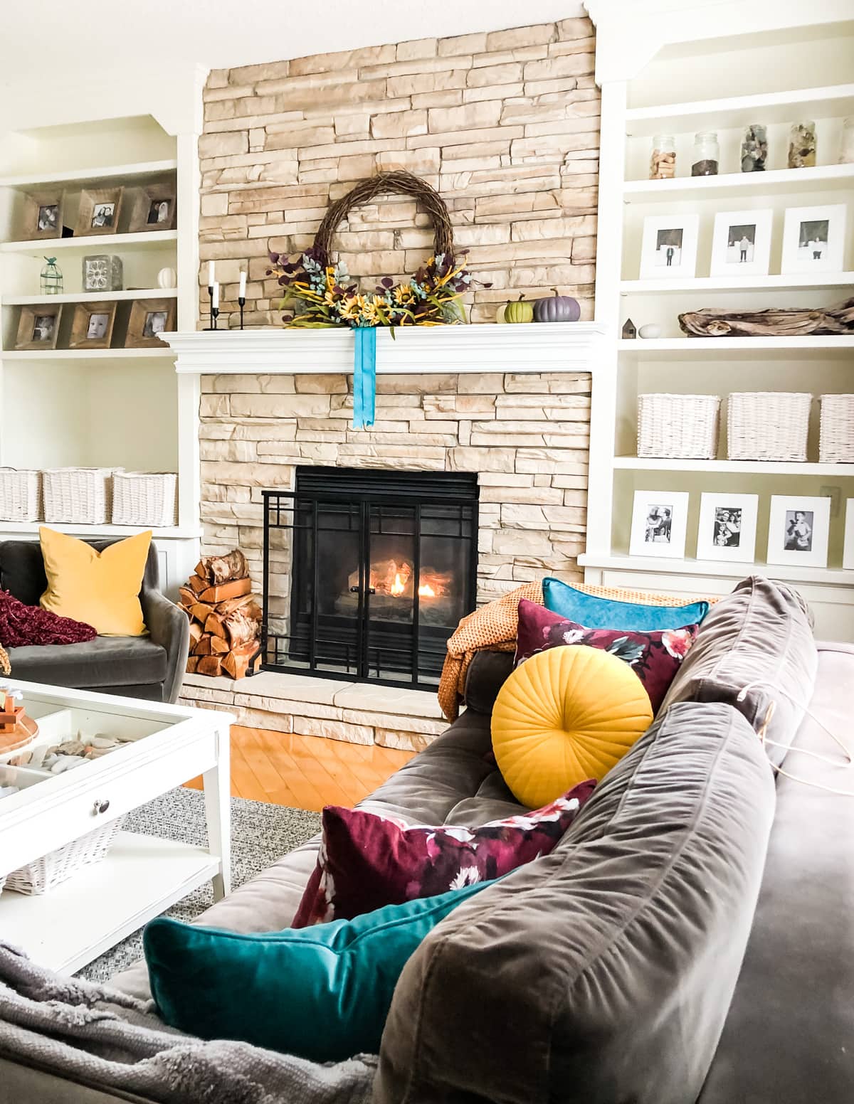 Pretty Fall Living Room Tour - A Pretty Life In The Suburbs