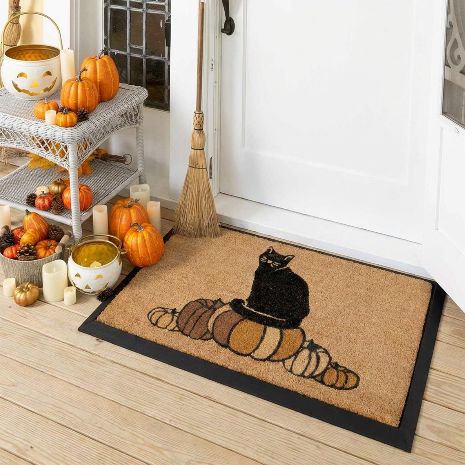 Pumpkin Doormat Fall Pumpkin Doormat, Minimalist Line Art Welcome Mat, Autumn Front Door Rug, Halloween Porch