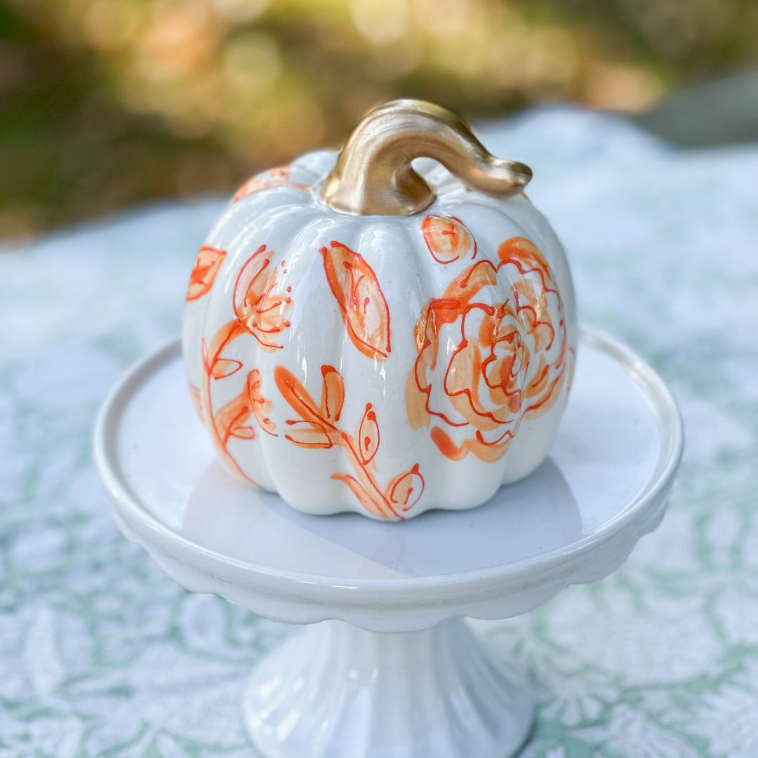 Pumpkin Pottery Mini Ceramic Cut Out Pumpkin Ivy Grey Interiors