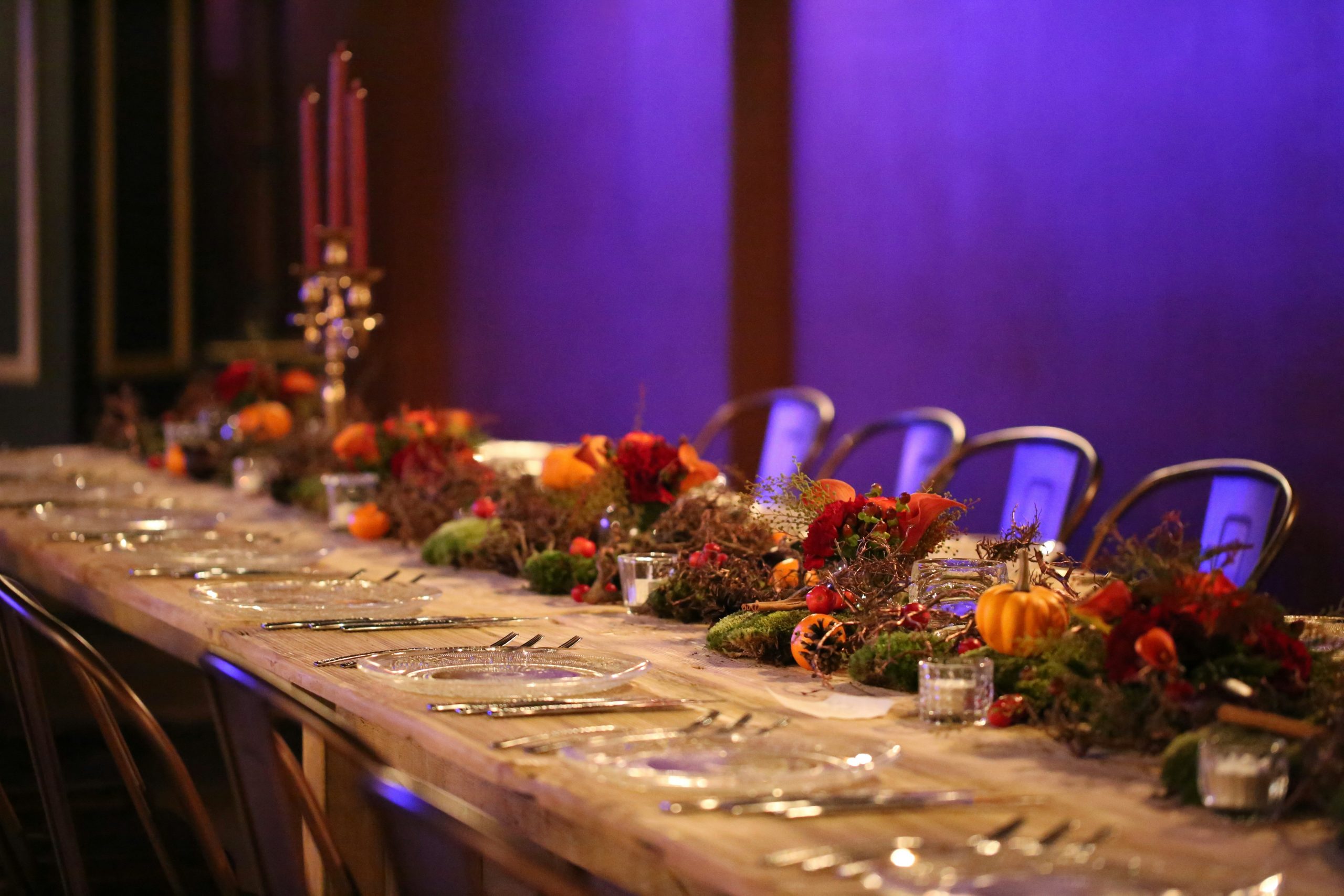 Quick picture as I was setting this table for a wedding last winter… while working & all the stress we still managed to get it done in time..