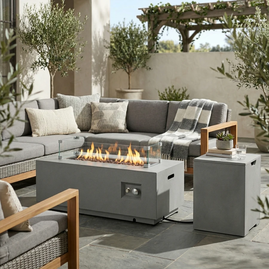 Rectangle Fire Table Modern Outdoor Propane Fire Pit Grahamview 72 Inch Rectangular Aluminum Natural Gas Fire
