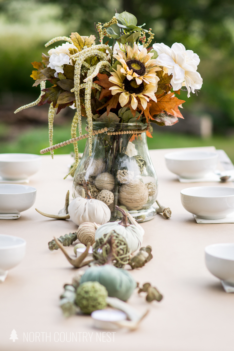 Rustic Fall Tablescape + Blog Hop - North Country Nest