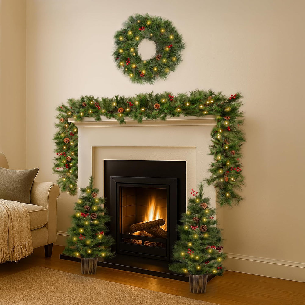 Shop Stunning Christmas Garlands & Wreaths | Pinecones, Berries & More