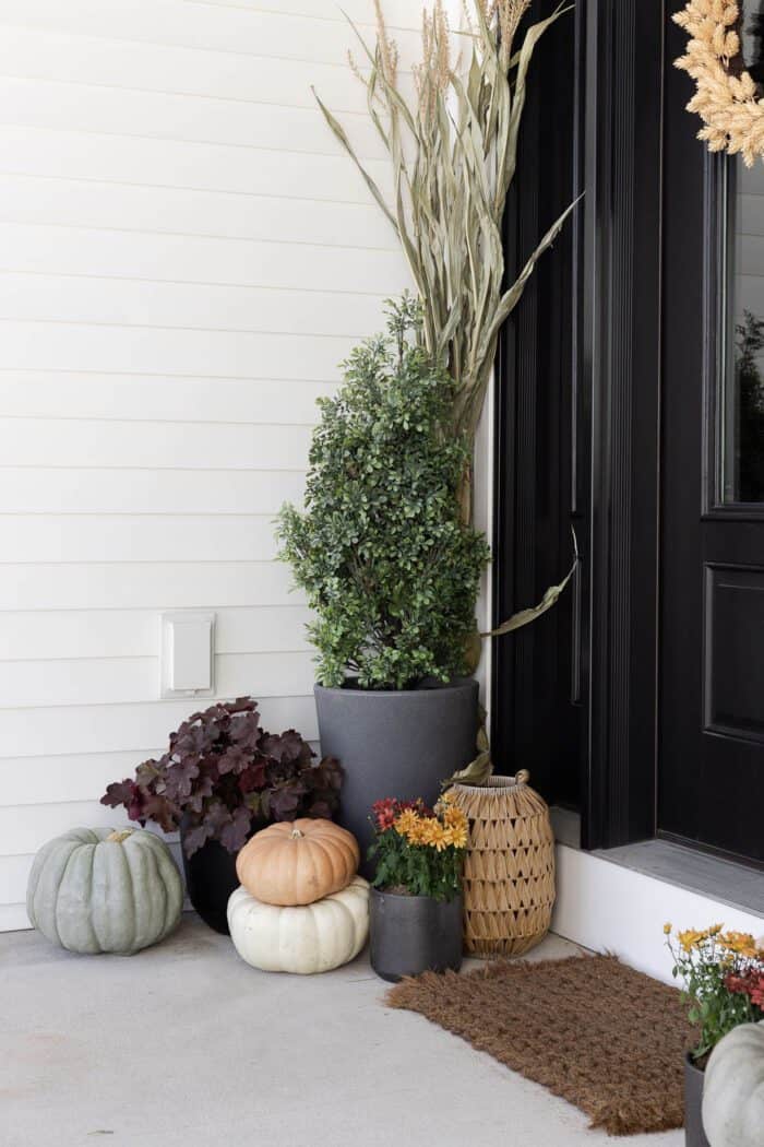 Simple Modern Neutral Fall Porch Decor Ideas - The Crafty Blog Stalker