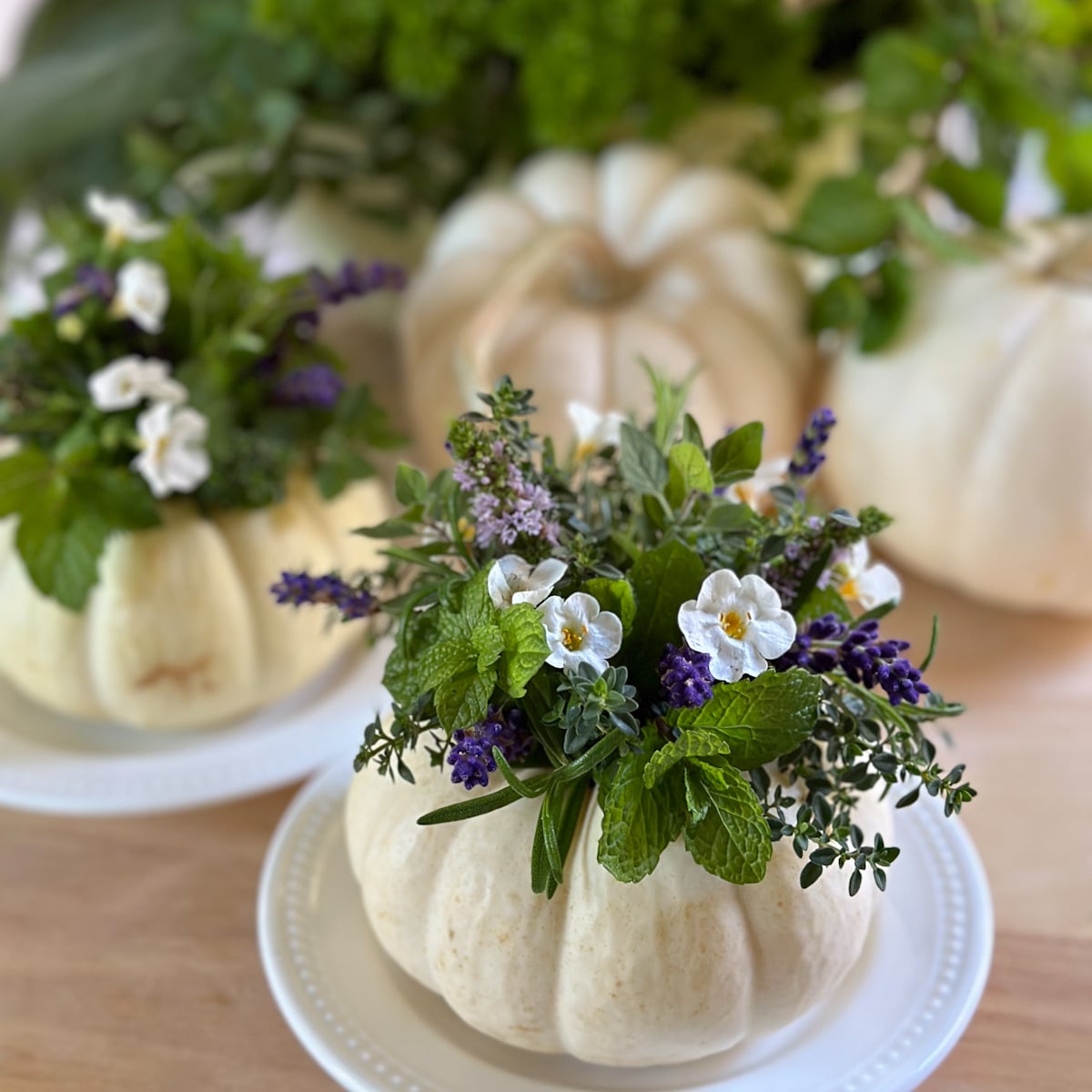 Small Fall Flower Arrangements Pumpkin Place Settings: A Garden-Inspired Fall Table Idea Celebrated Nest