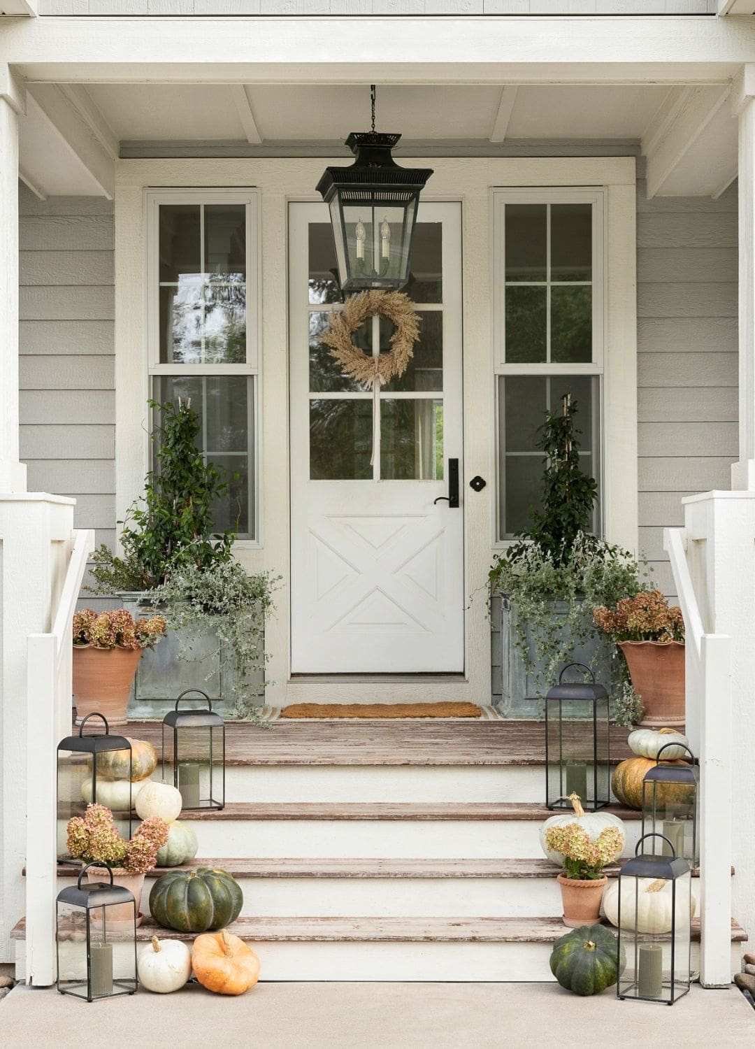 Small Front Porch Decorating Ideas For Fall Story - A Blissful Nest
