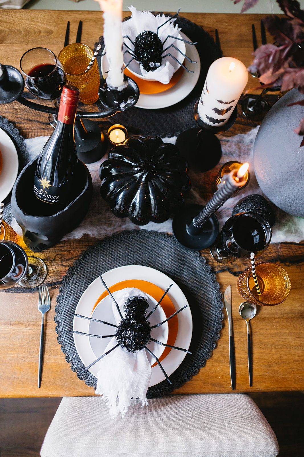 Spooky Manor Halloween Tablescape - Live Pretty on a Penny