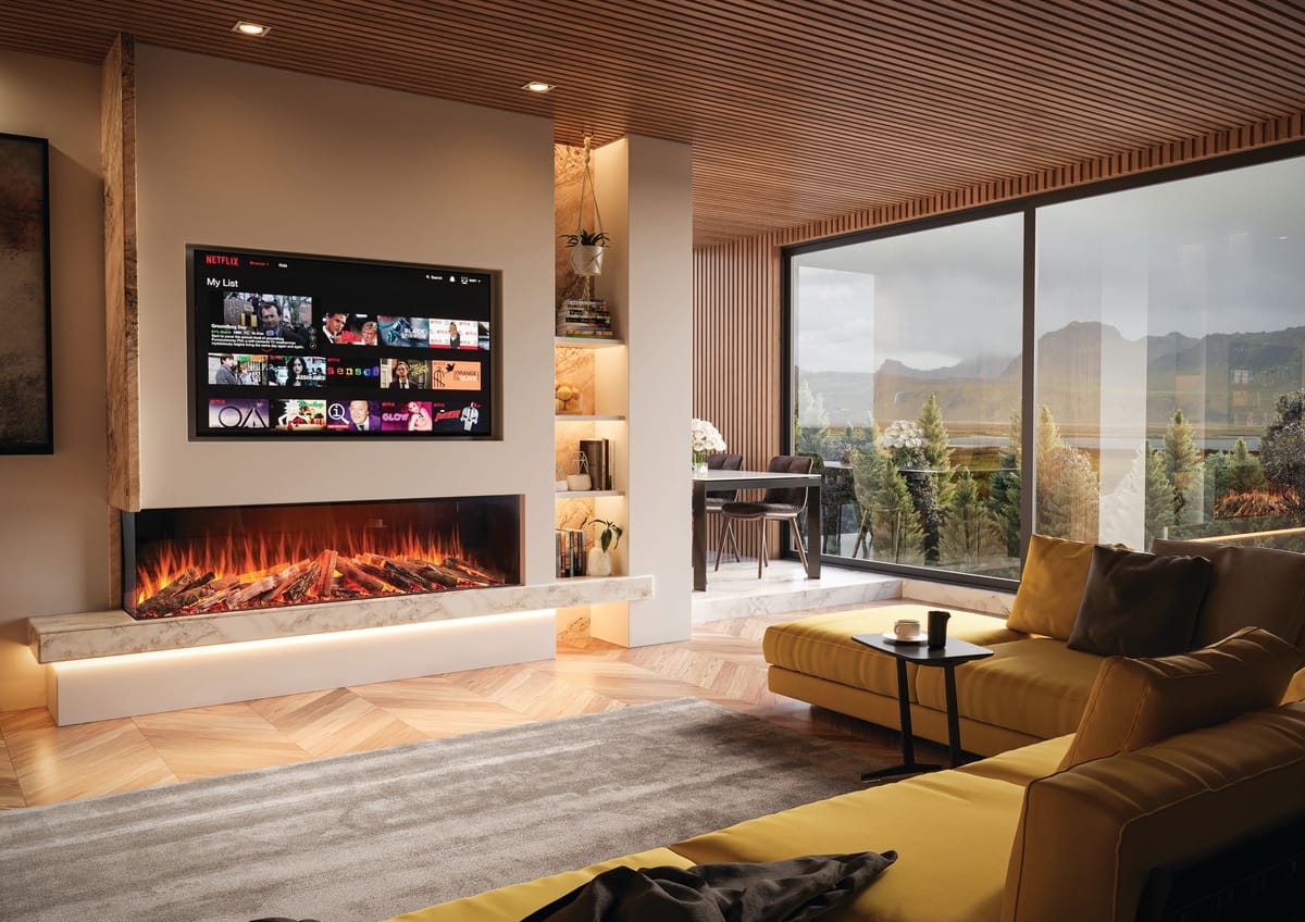 Stunning Media Wall Ideas with Integrated Fireplaces - Battlesbridge