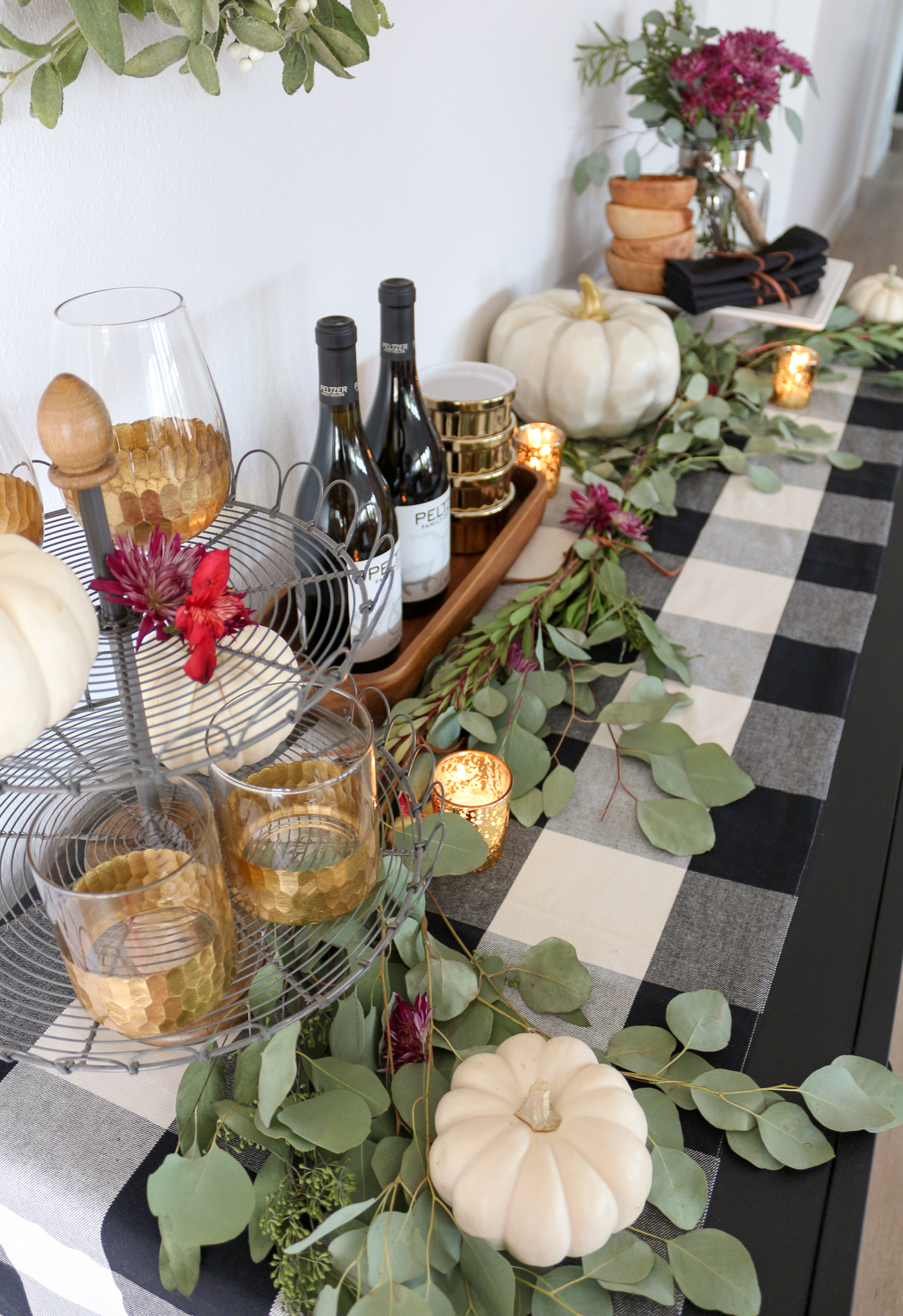 Thanksgiving Sideboard Decor & Entertaining Ideas