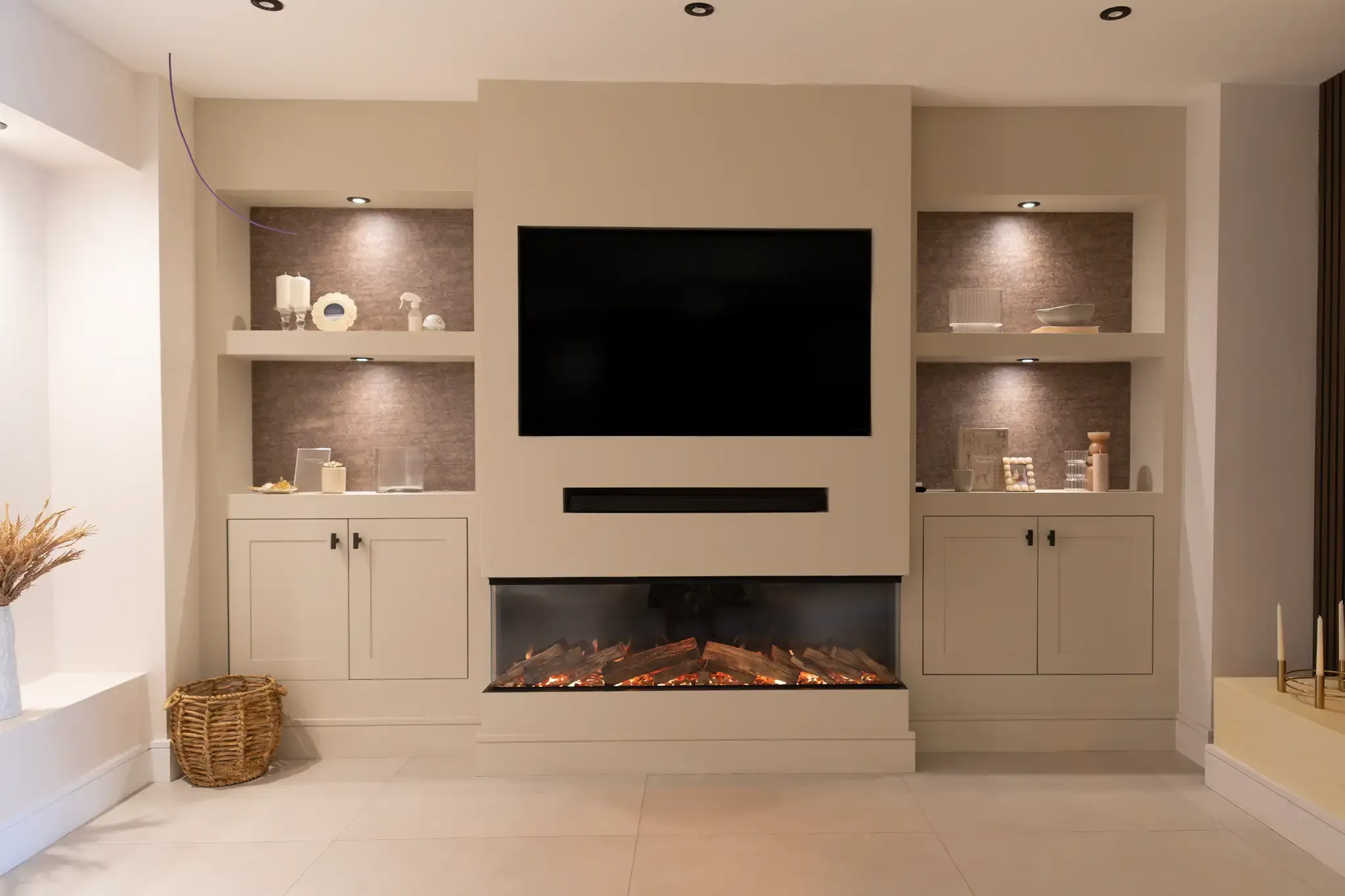 The Portland Media Wall | Media Walls | Mansfield Fireplaces