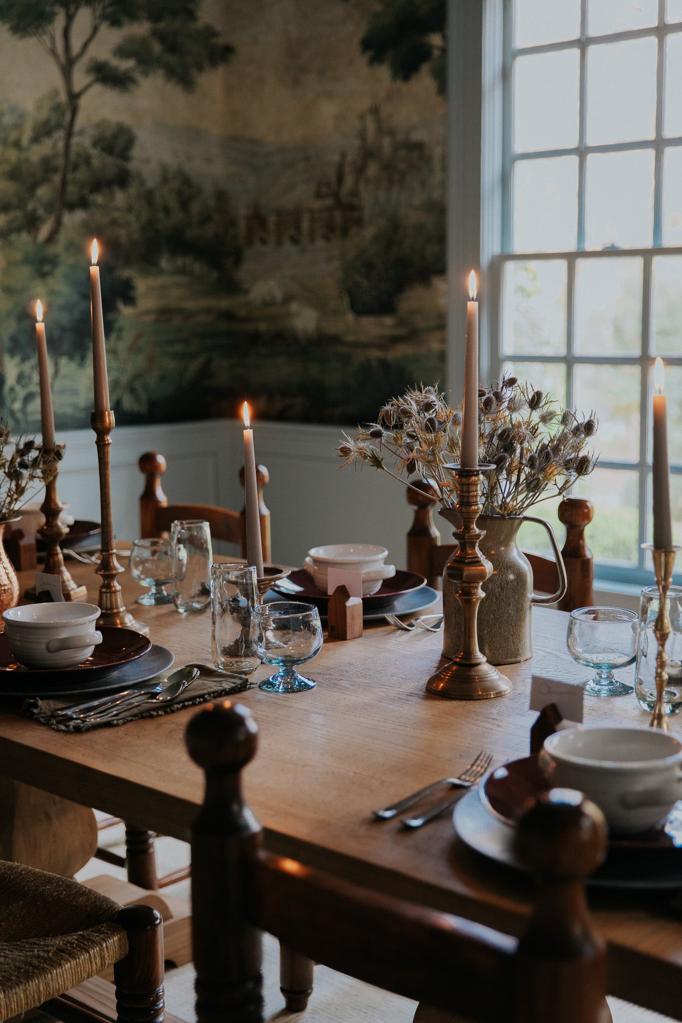 Transforming the Study Into A Formal Dining Room + 4 Setting the Table Tips