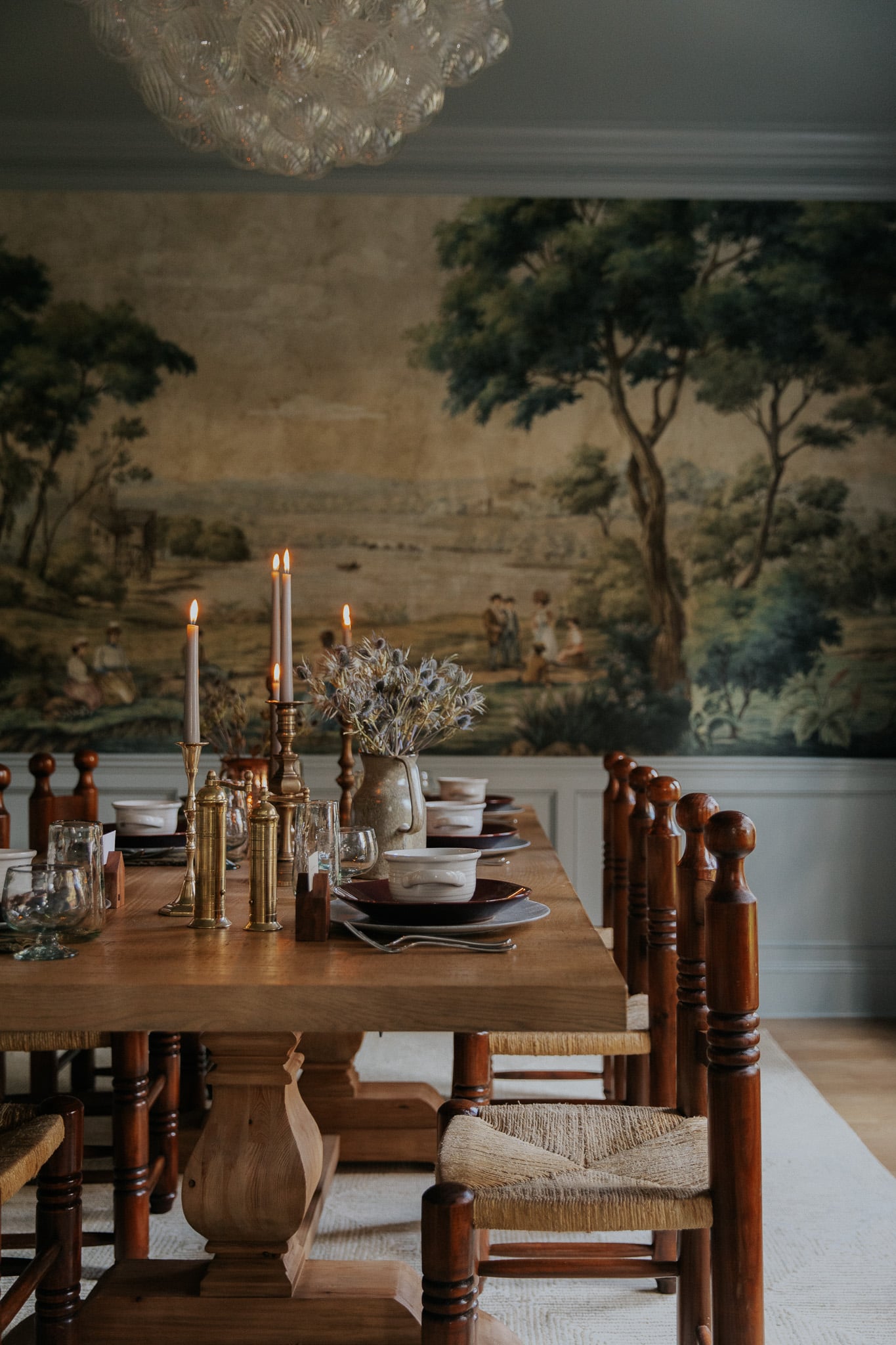 Transforming the Study Into A Formal Dining Room + 4 Setting the Table Tips