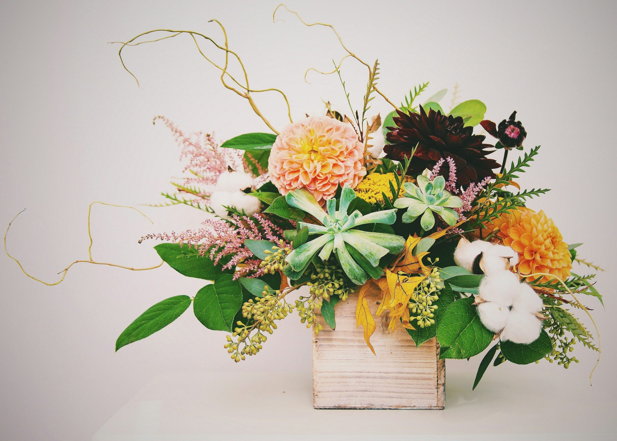 Unique floral arrangement designed at Campus Floral in Provo, Utah.