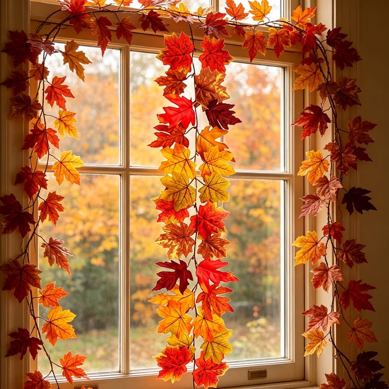 Unique Garland For Porch Windows Easter Wreath, Artificial Colorful Eggs Wreaths, Spring Fall Garland For Front