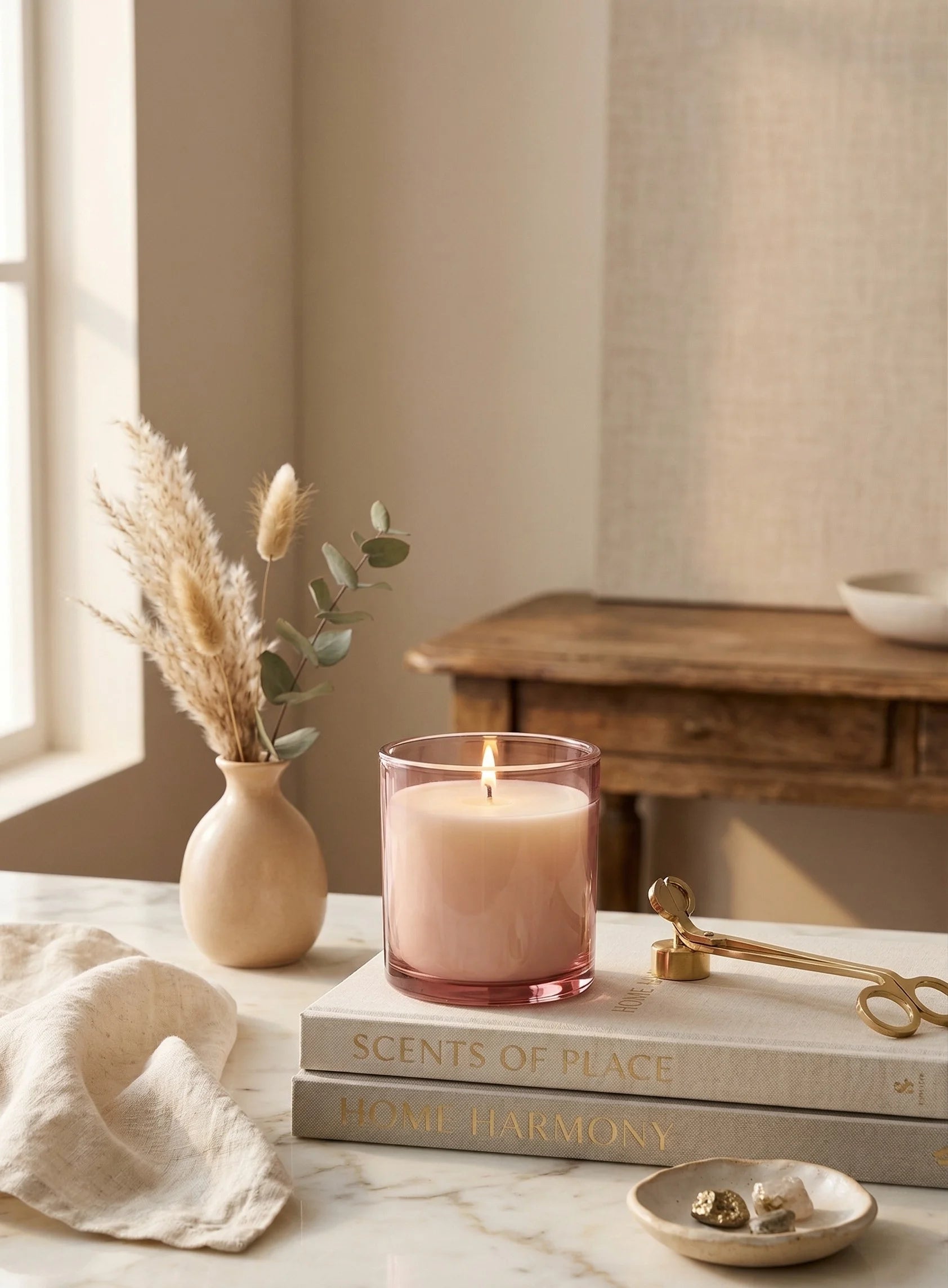 Vanilla Soy Wax Candle in Smooth Coloured Glass | Castle Crafts – The Castle Crafts