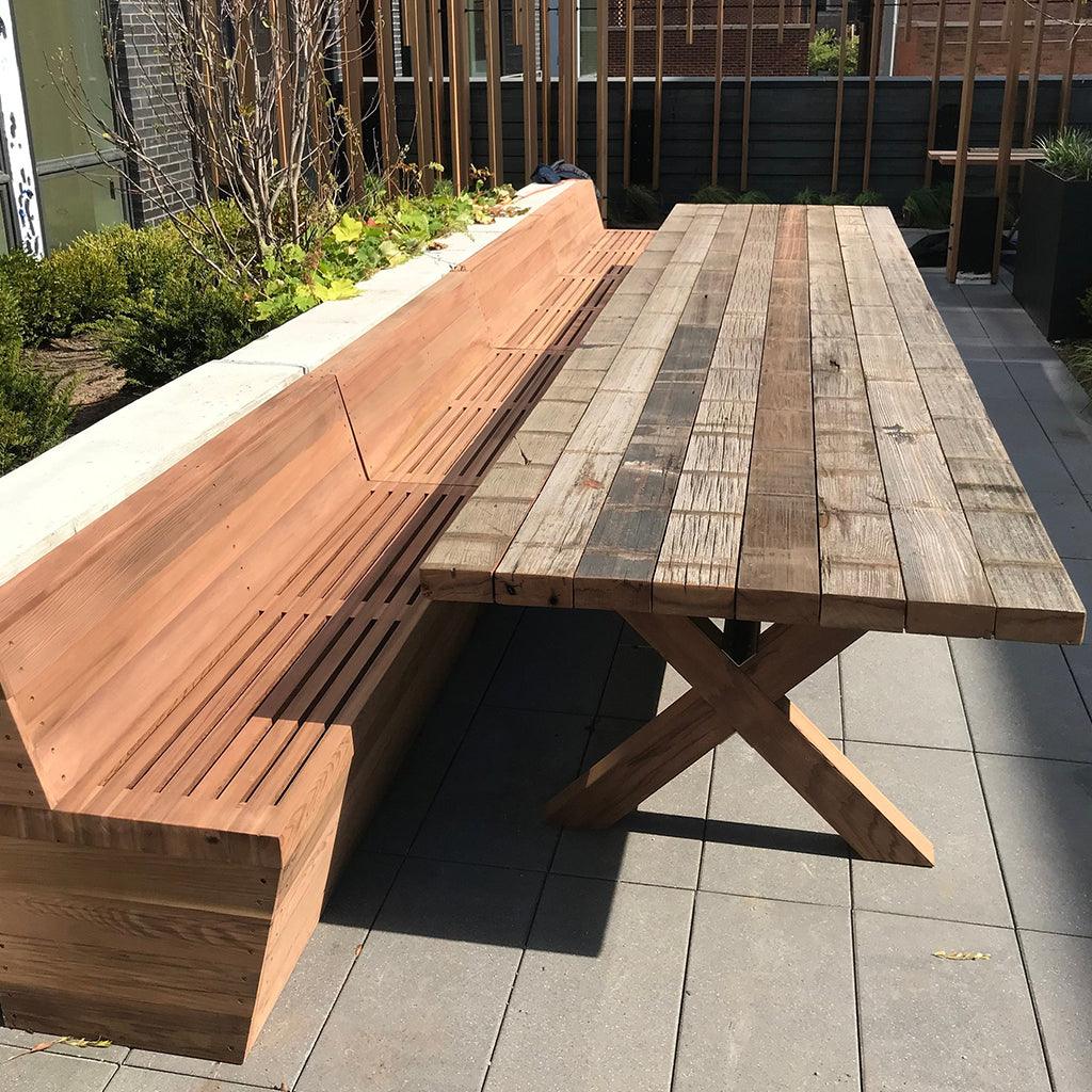 20' Redwood Indoor/Outdoor Bench