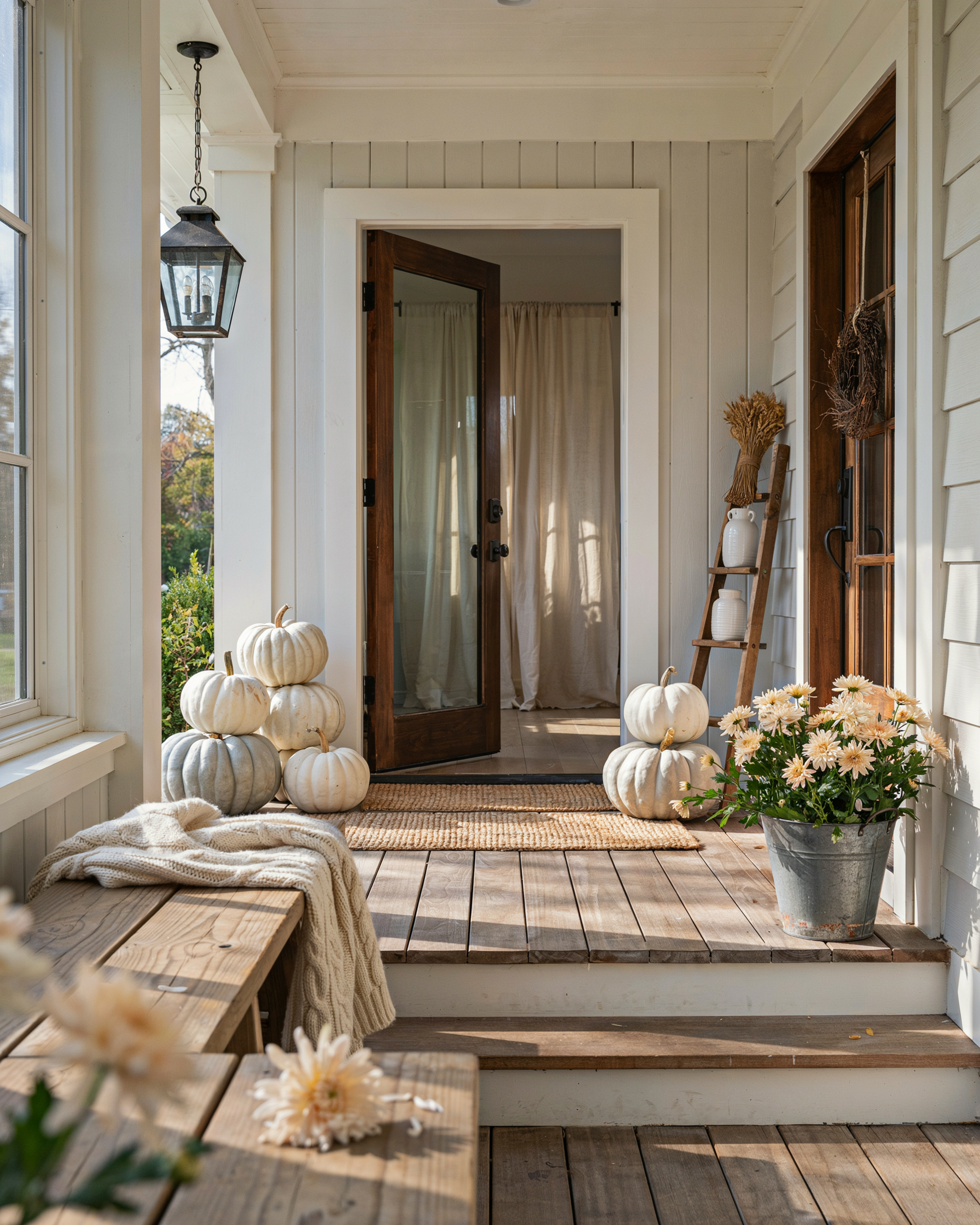 25 Farmhouse Fall Porch Ideas Full of Autumn Charm to Make Your Home Look Cozy and Inviting | DIY Garden