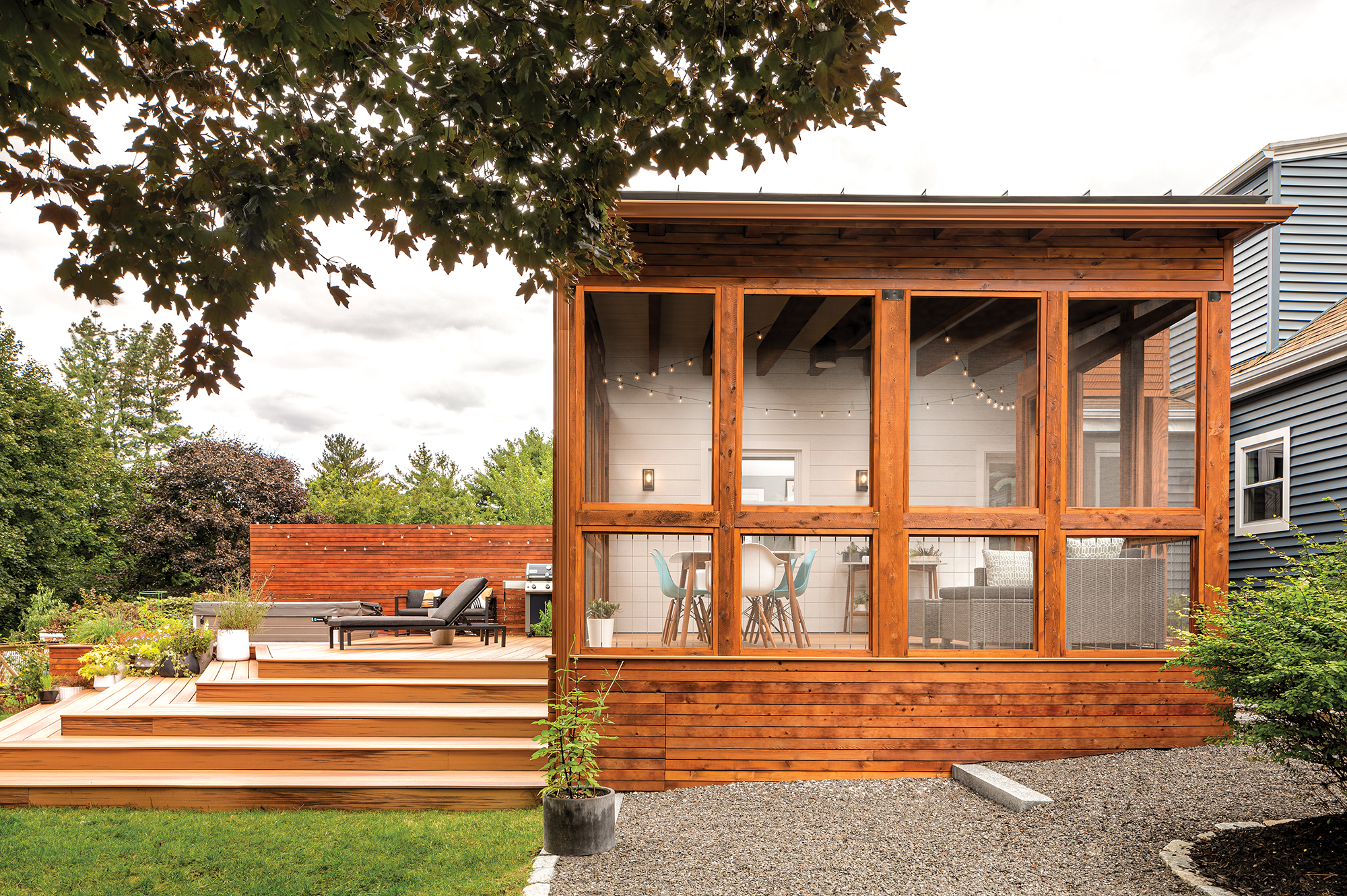 A Screened Porch and Deck Addition Made for the Changing Seasons - Maine Home + Design