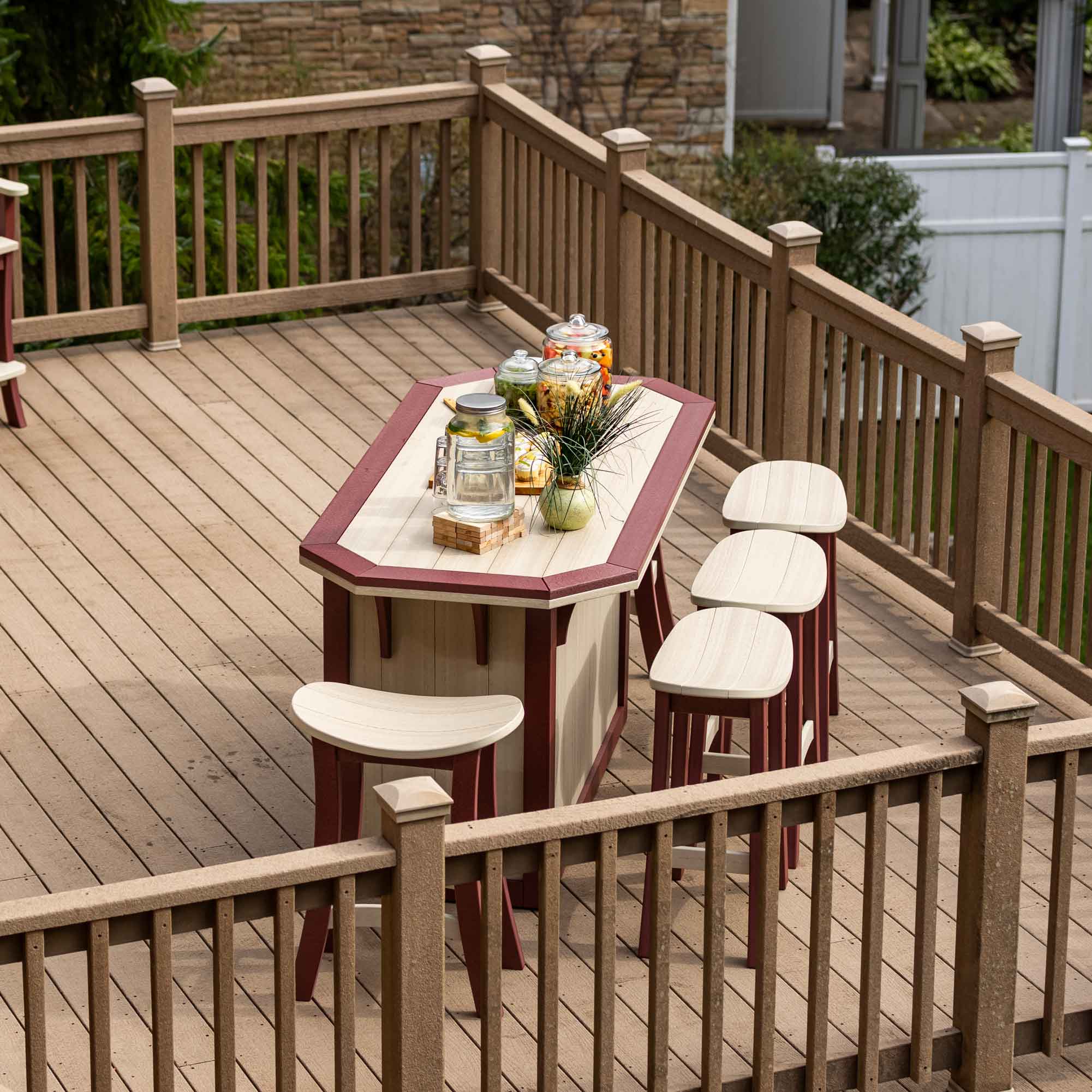 Amish Poly Summerside Outdoor Patio Bar Island