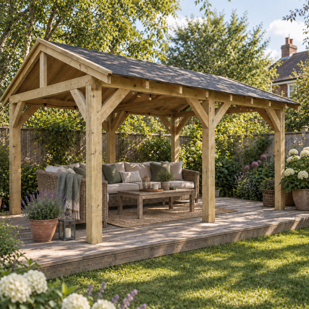 Apex Plus Wooden Gazebo Kits with Shingle Roof – Timbakit