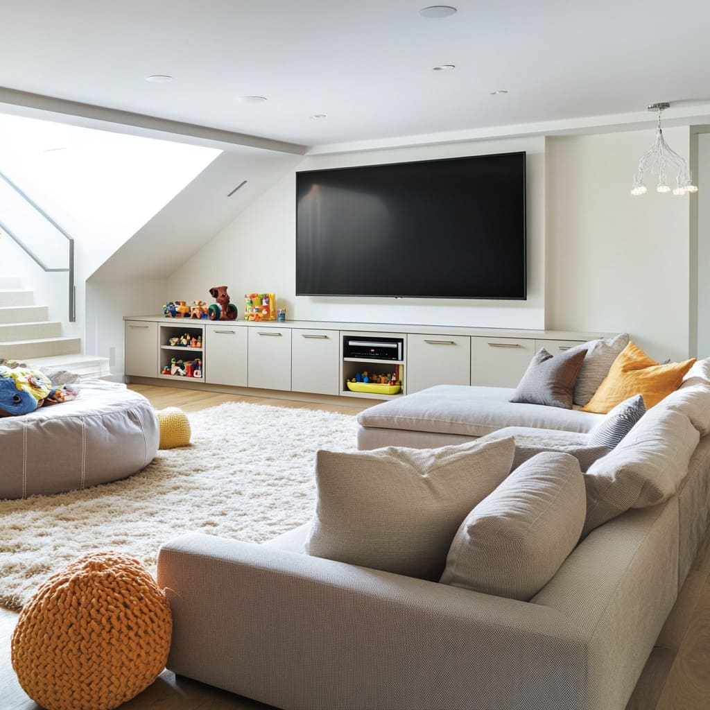 Basement Living Room Ideas for an Entertainment Lounge | FH