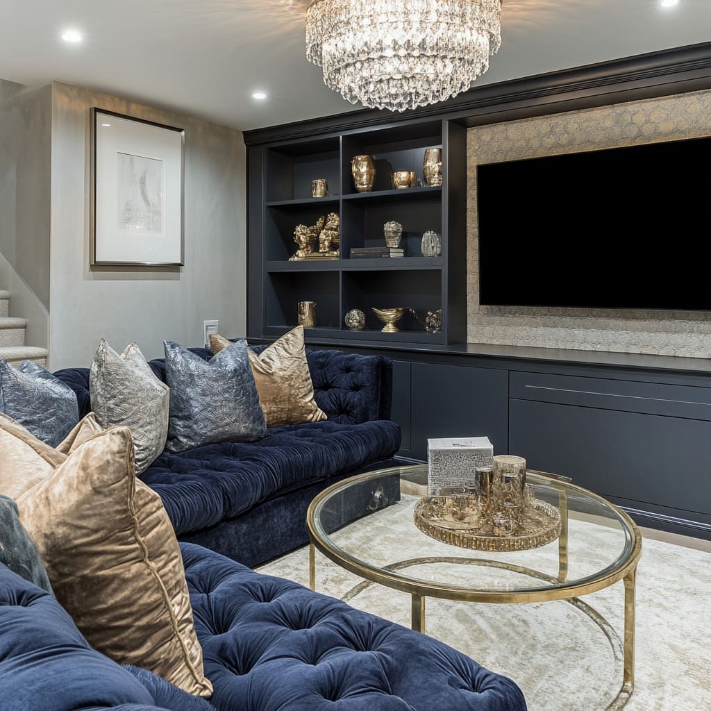 Basement Living Room Ideas for an Entertainment Lounge | FH