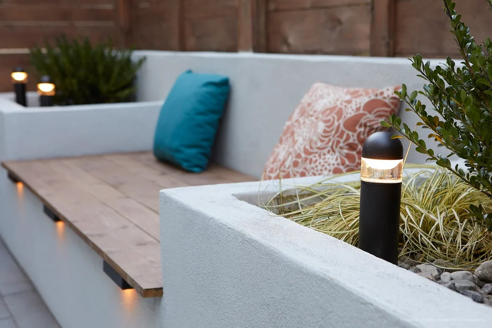 Built in benches & other custom accents — A Small Green Space