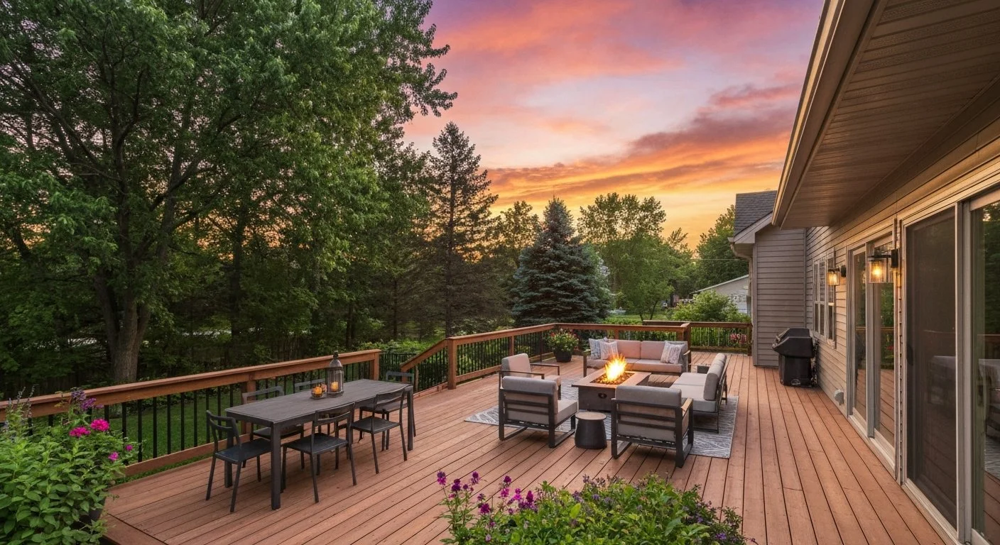 Deck Layout Ideas for Minnesota Backyards: Dining, Lounge & Fire Pit Zones