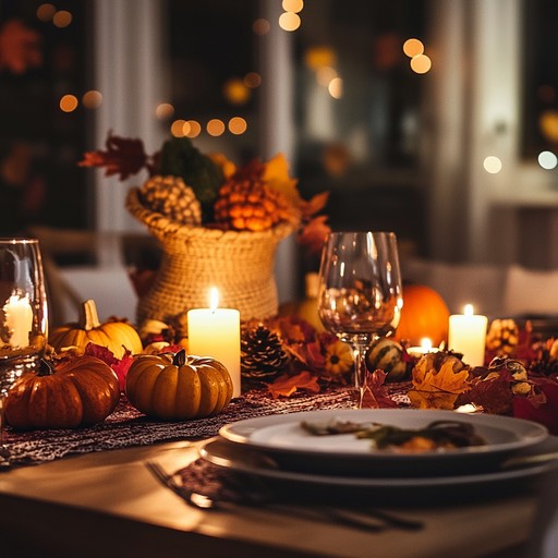 Download Cozy autumn dinner Image - Autumn, Candles, Pumpkins | StockCake