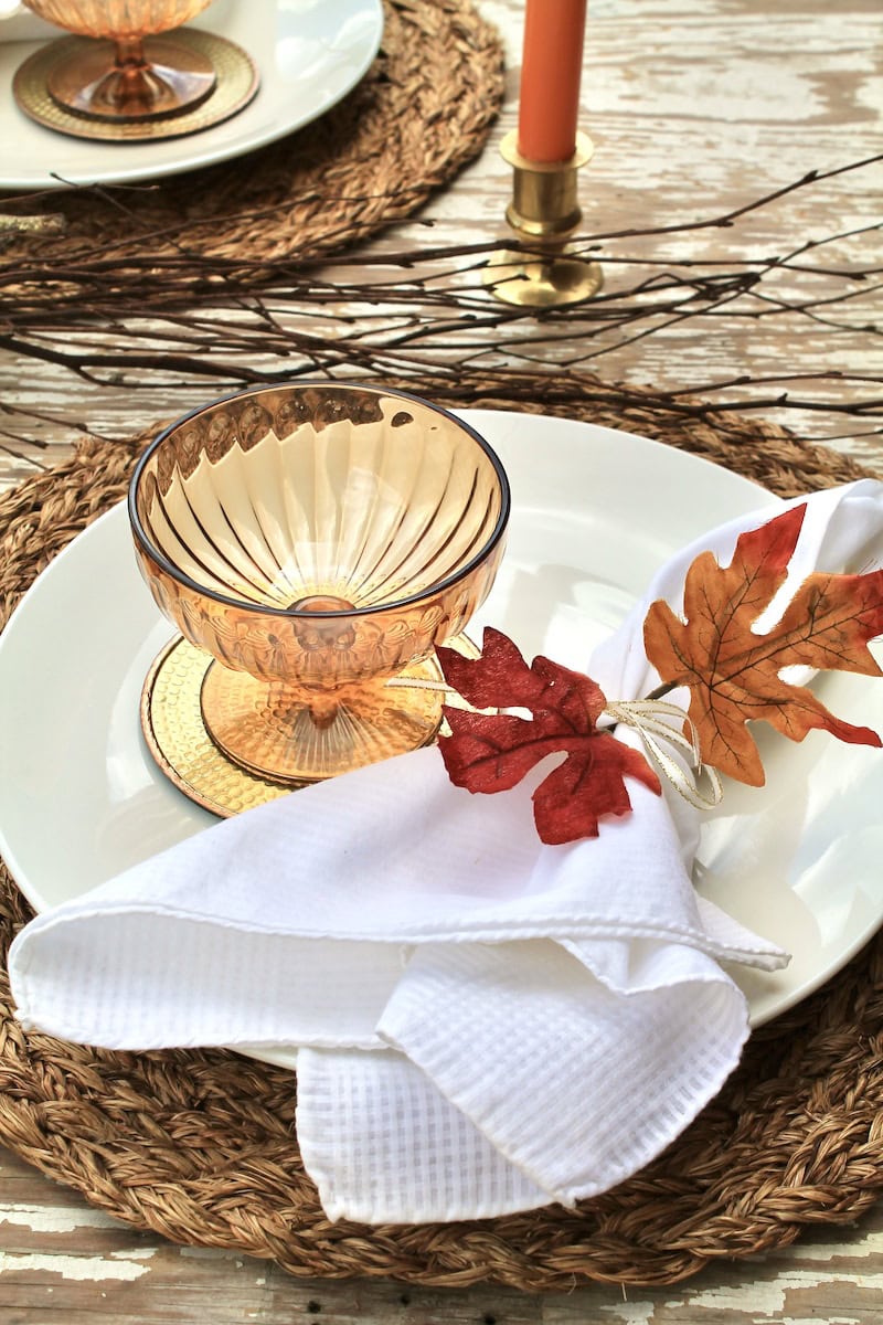 Easy Thanksgiving Table Decorations with Natural Elements