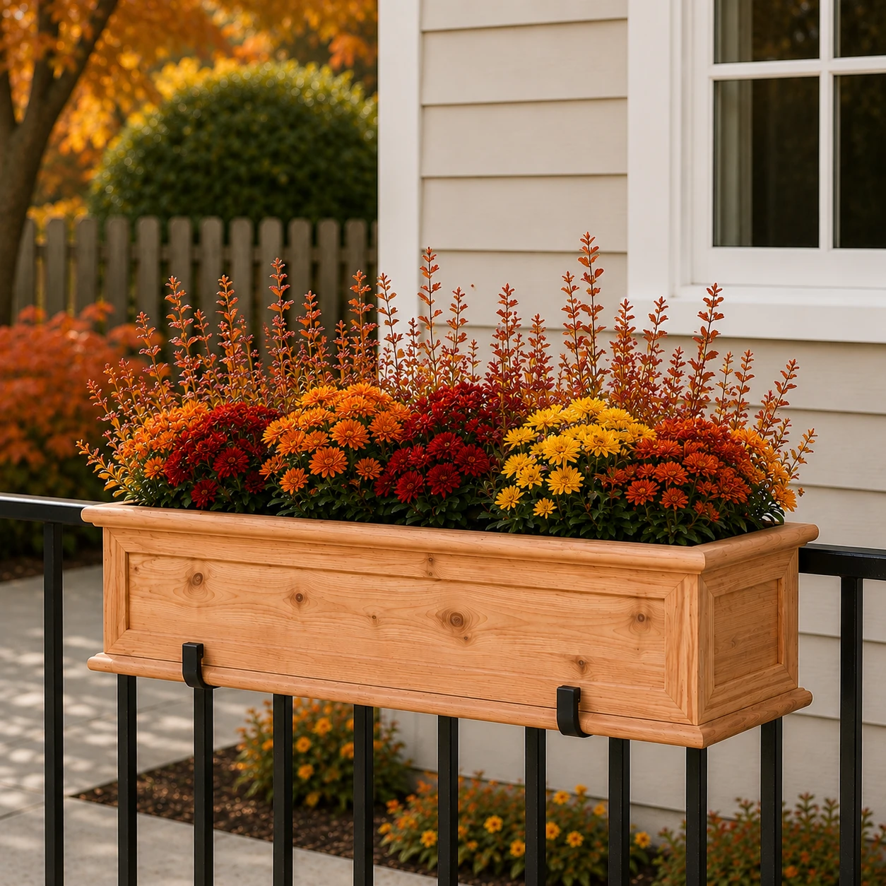 Framed Cottage Cedar Railing Planter