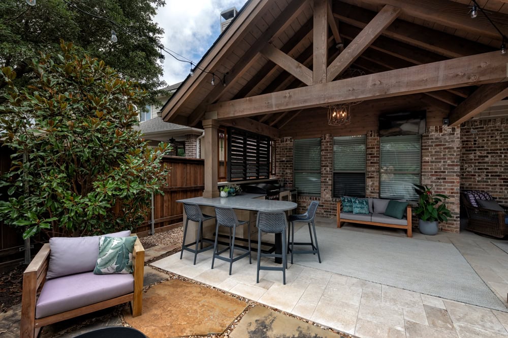 Gable Patio Cover & Outdoor Kitchen | McKinney, TX