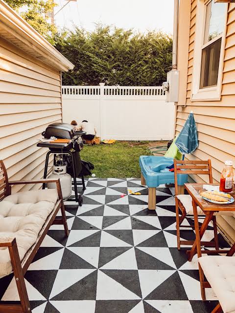 How I Painted My Cement Patio + Before & After Pictures!