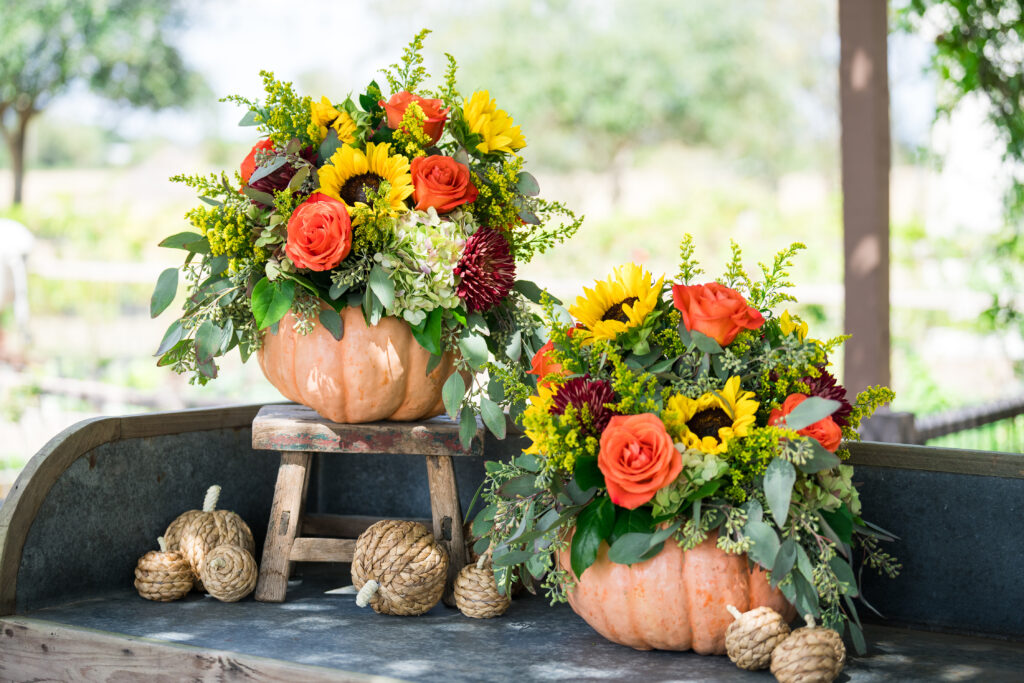 How to Make Fall Pumpkin Floral Arrangements - Southern Home and Farm