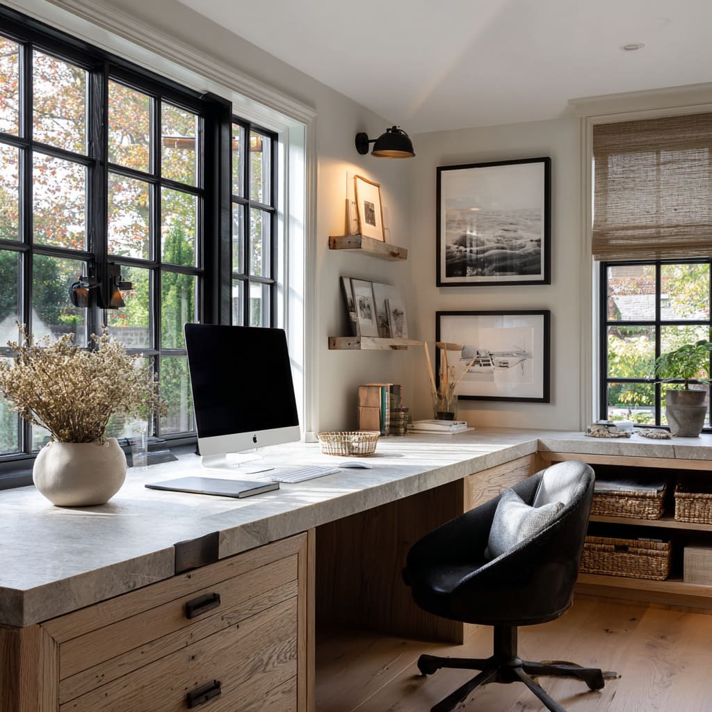 Modern Farmhouse Home Office Ideas Without Rustic Clichés