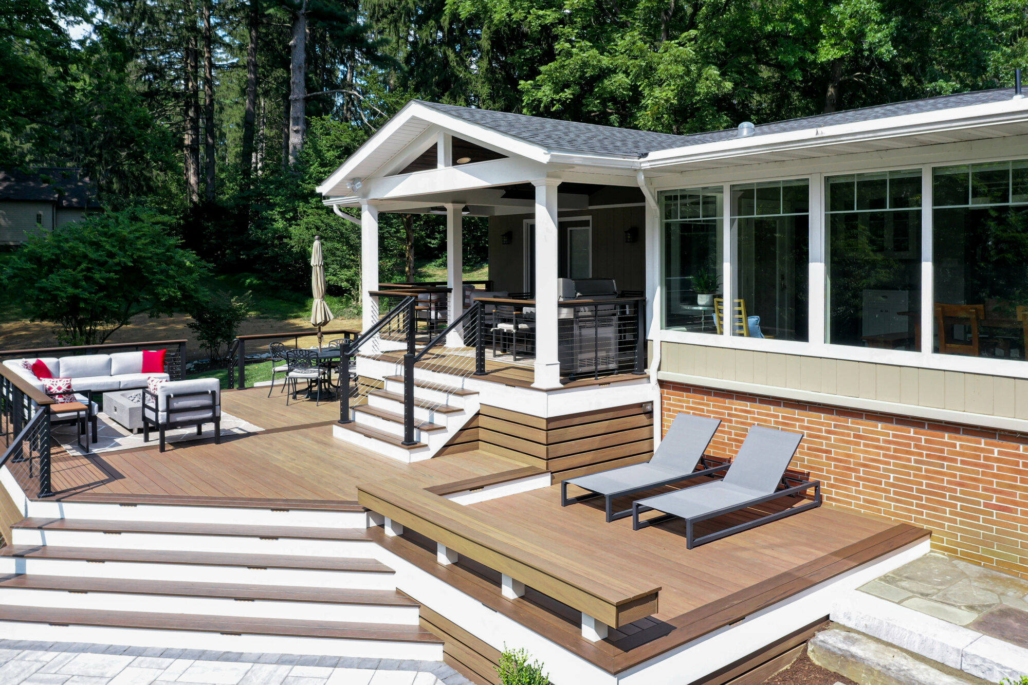 Multi-Level Modern Deck - Lancaster, PA - Integrous Fences and Decks
