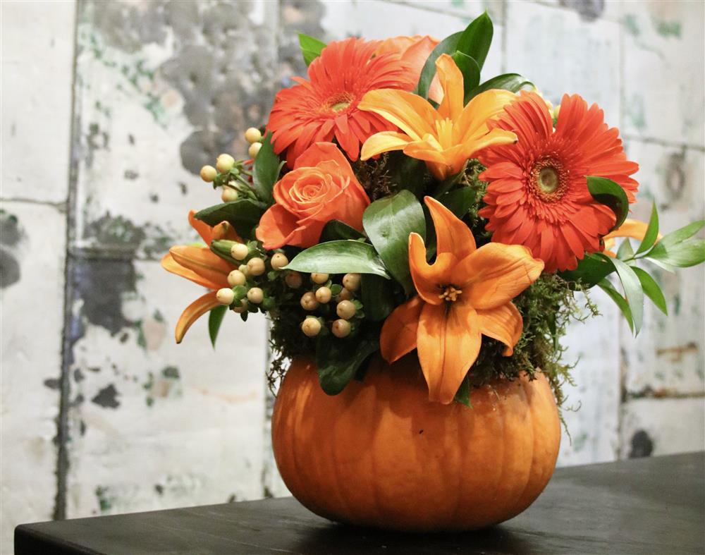 Our Autumn Obsession: Pumpkin Vase Arrangement | Flower Suppliers | Wholesale Flowers & Foliage