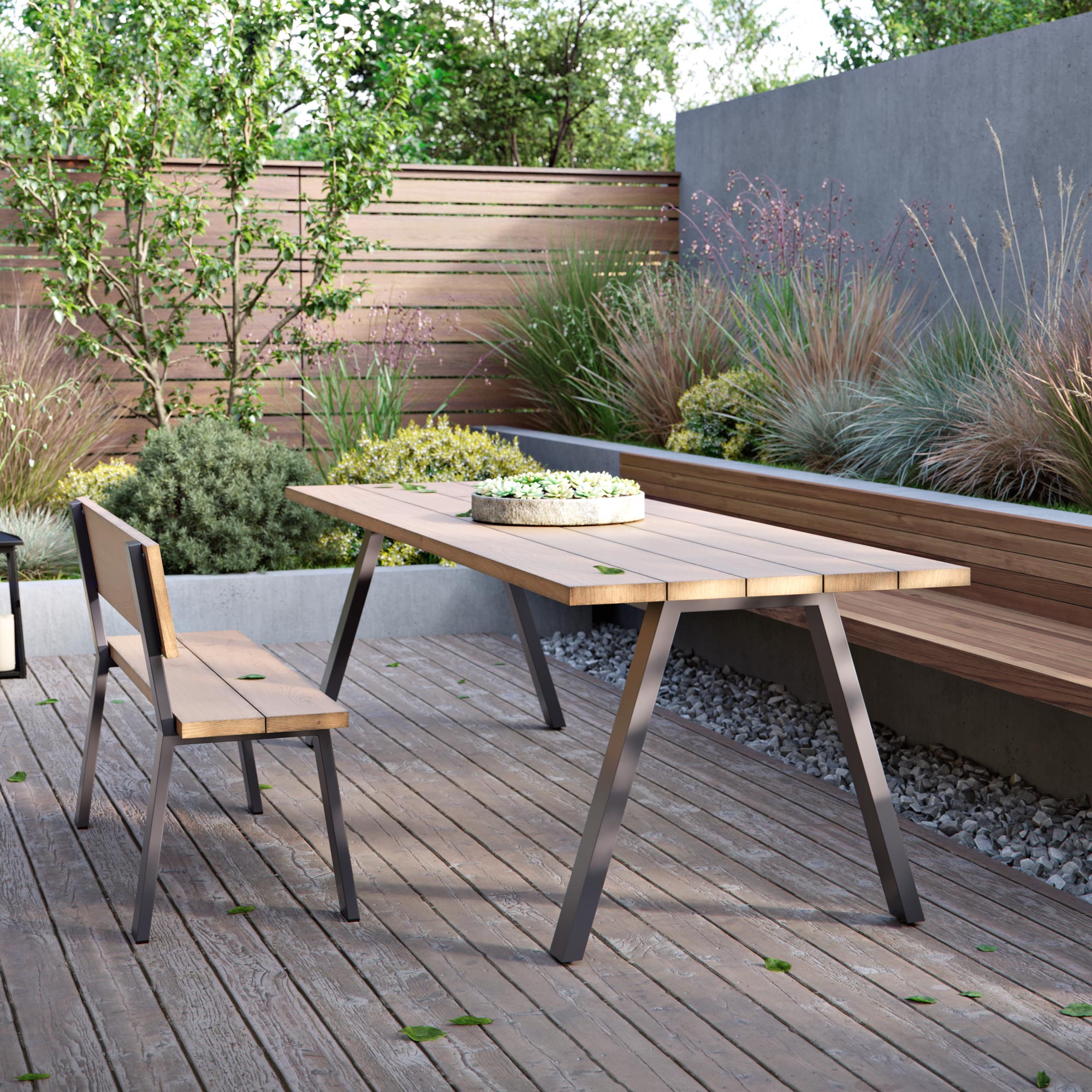 Outdoor Back Bench
