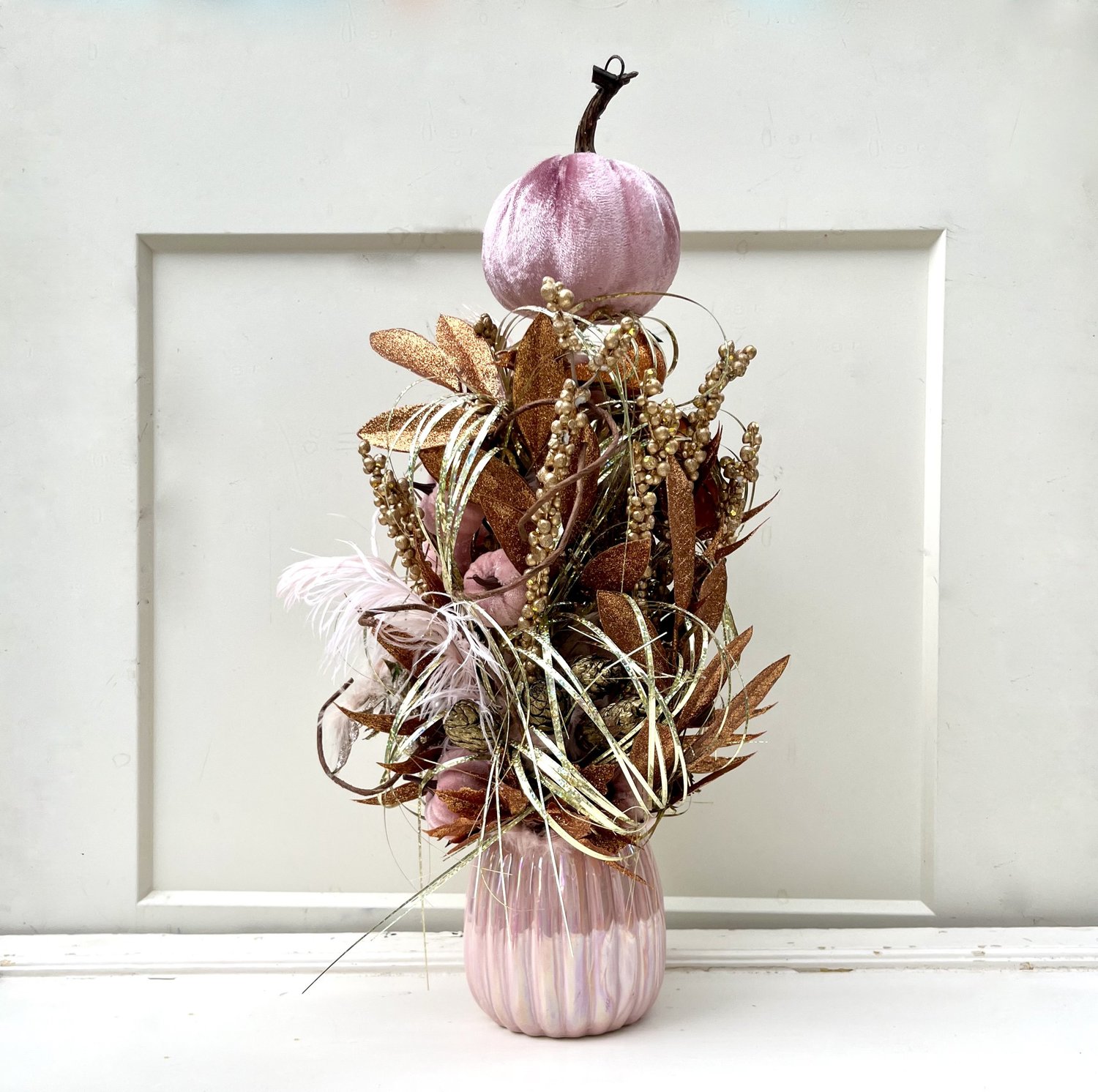 Pink Velvet Pumpkin Centerpiece — Bunnymilkshake