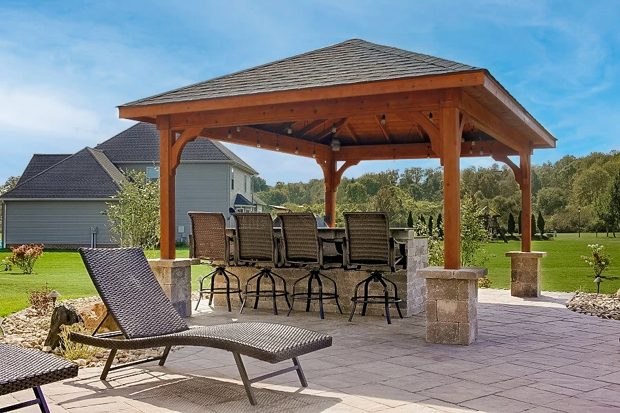 Red Cedar Traditional Roof Pavilion